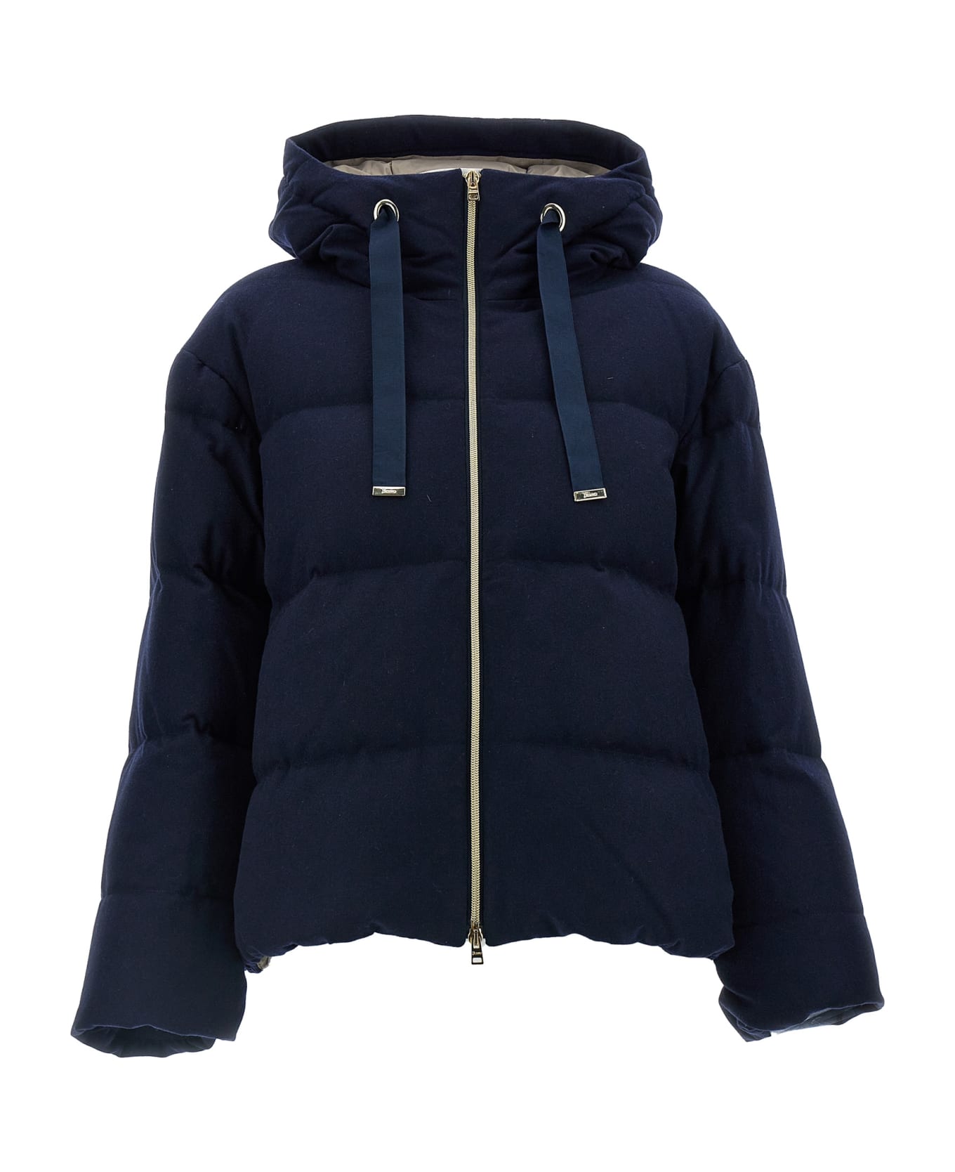 Herno 'ultralight' Hooded Down Jacket - Blue