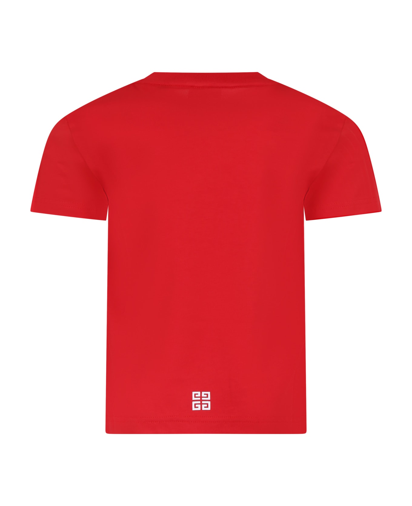 Givenchy Red T-shirt For Kids With Logo - Red Tシャツ＆ポロシャツ