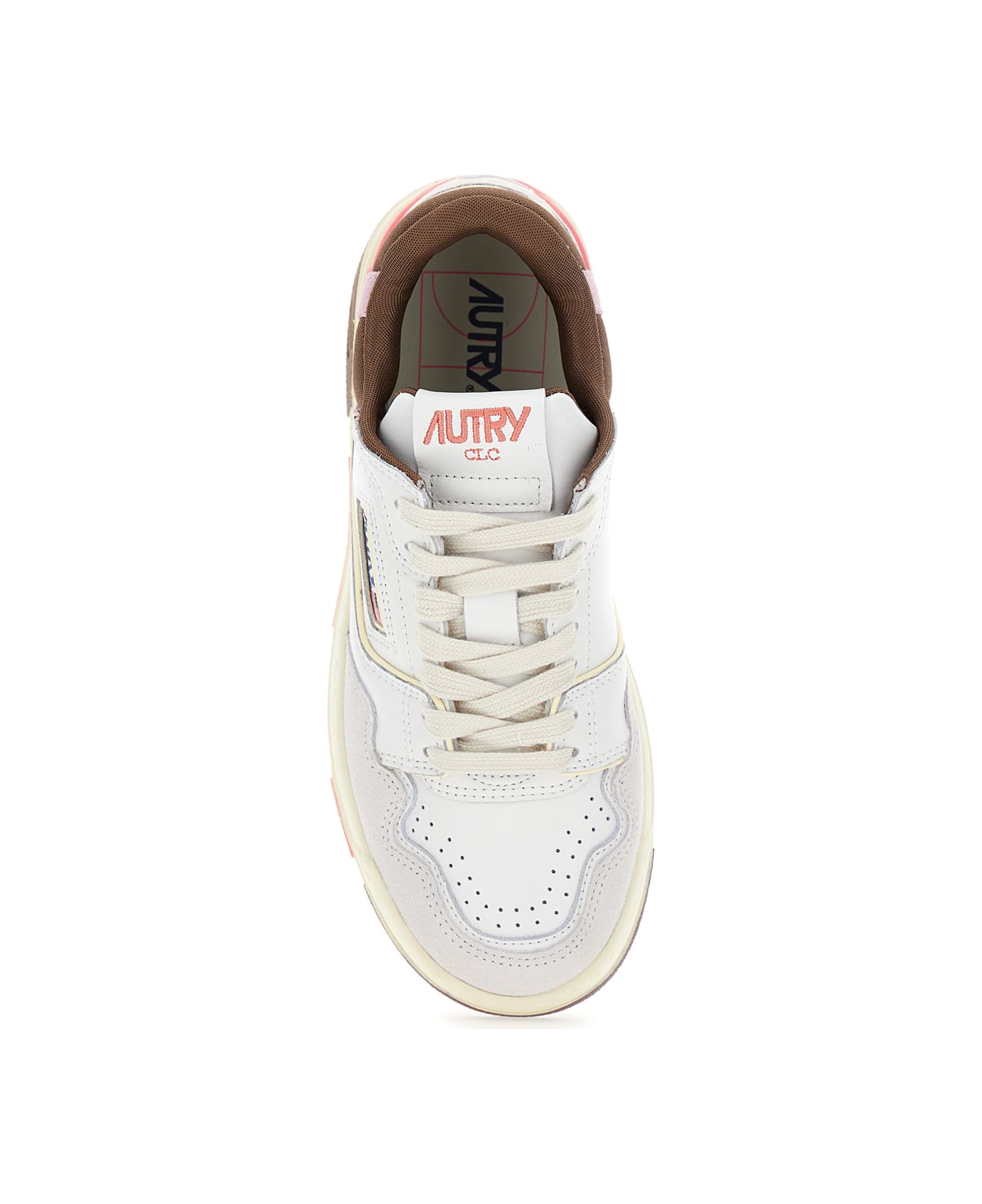 Autry Multicolor Low Top Sneakers With Logo Patch In Leather Woman - Multicolor