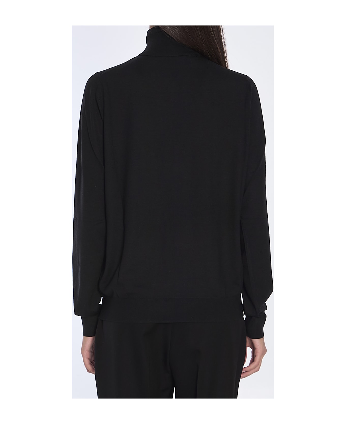 The Row Heva Turtleneck Sweater - BLACK