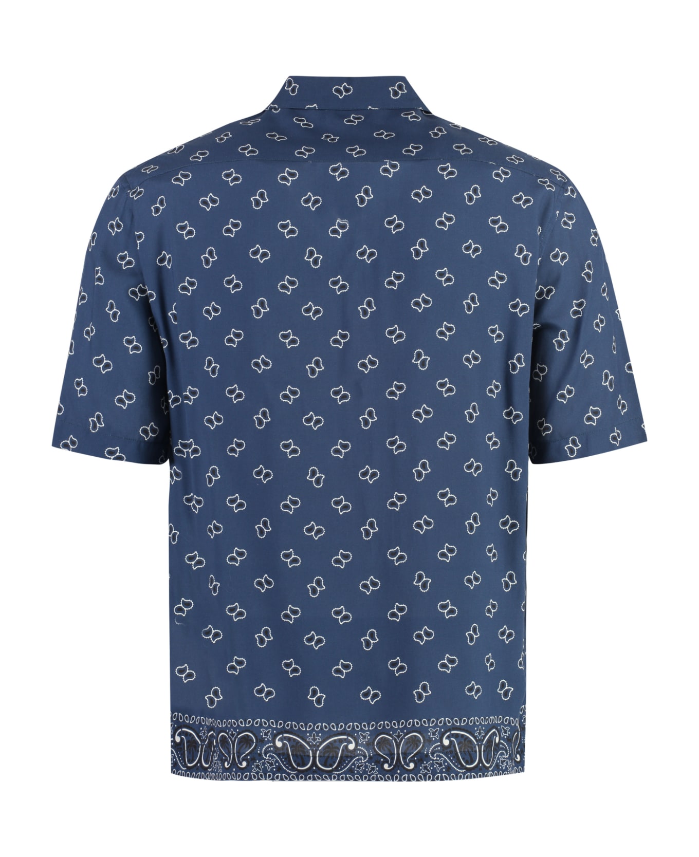 Palm Angels Printed Short Sleeved Shirt - Blu