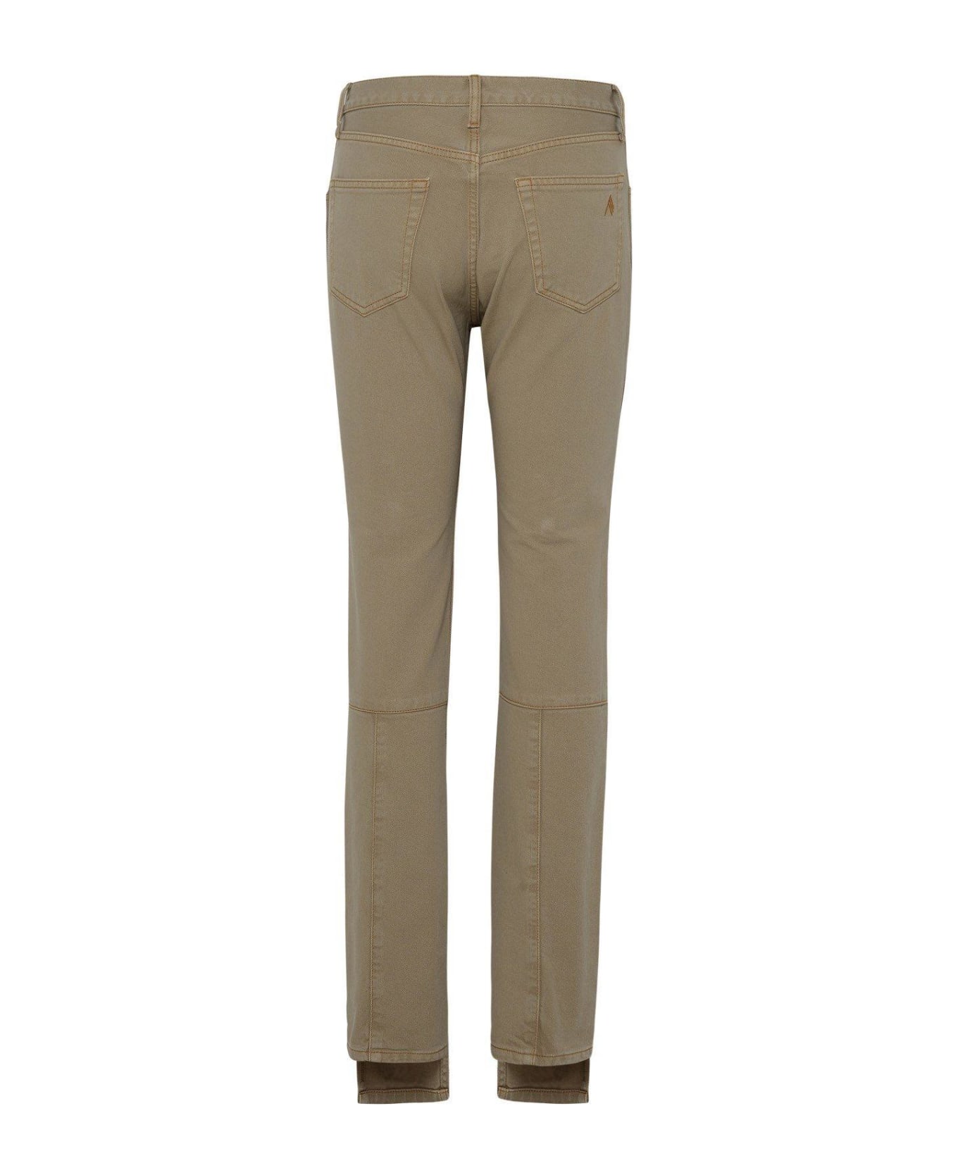 The Attico Logo Embroidered Skinny Fit Jeans - Beige