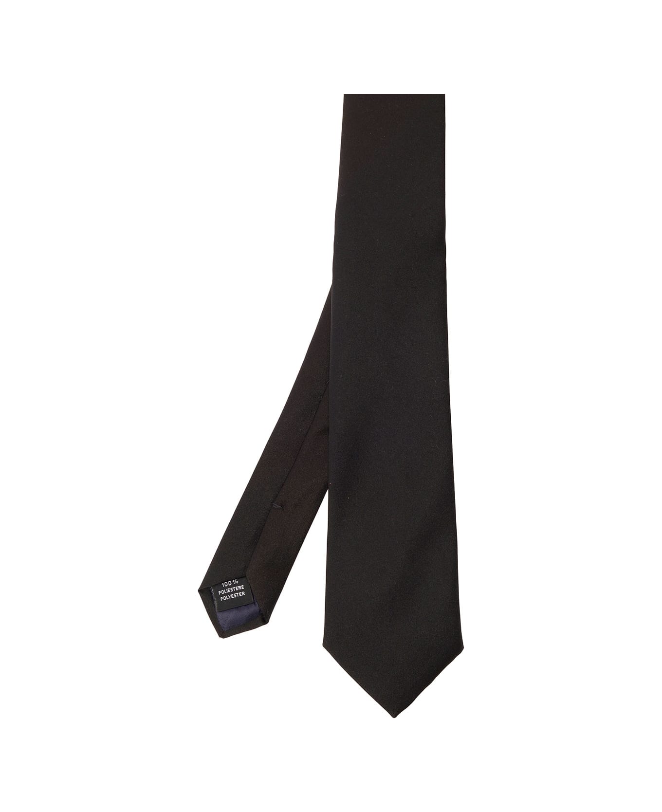 Tagliatore Black Classic-style Tie In Polyester Man - Nero