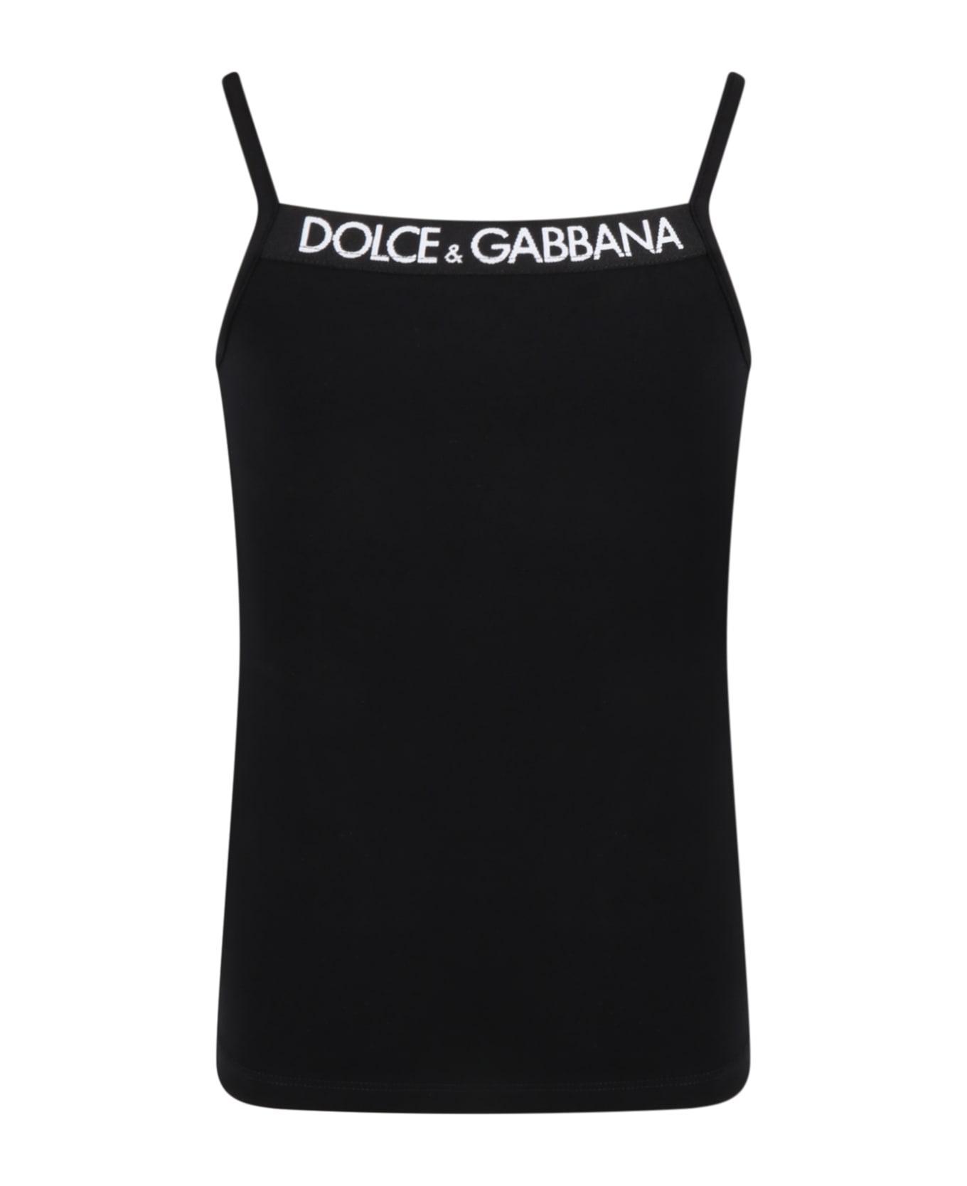 Dolce & Gabbana pleated Tank Top For Girl With Logo - pleated