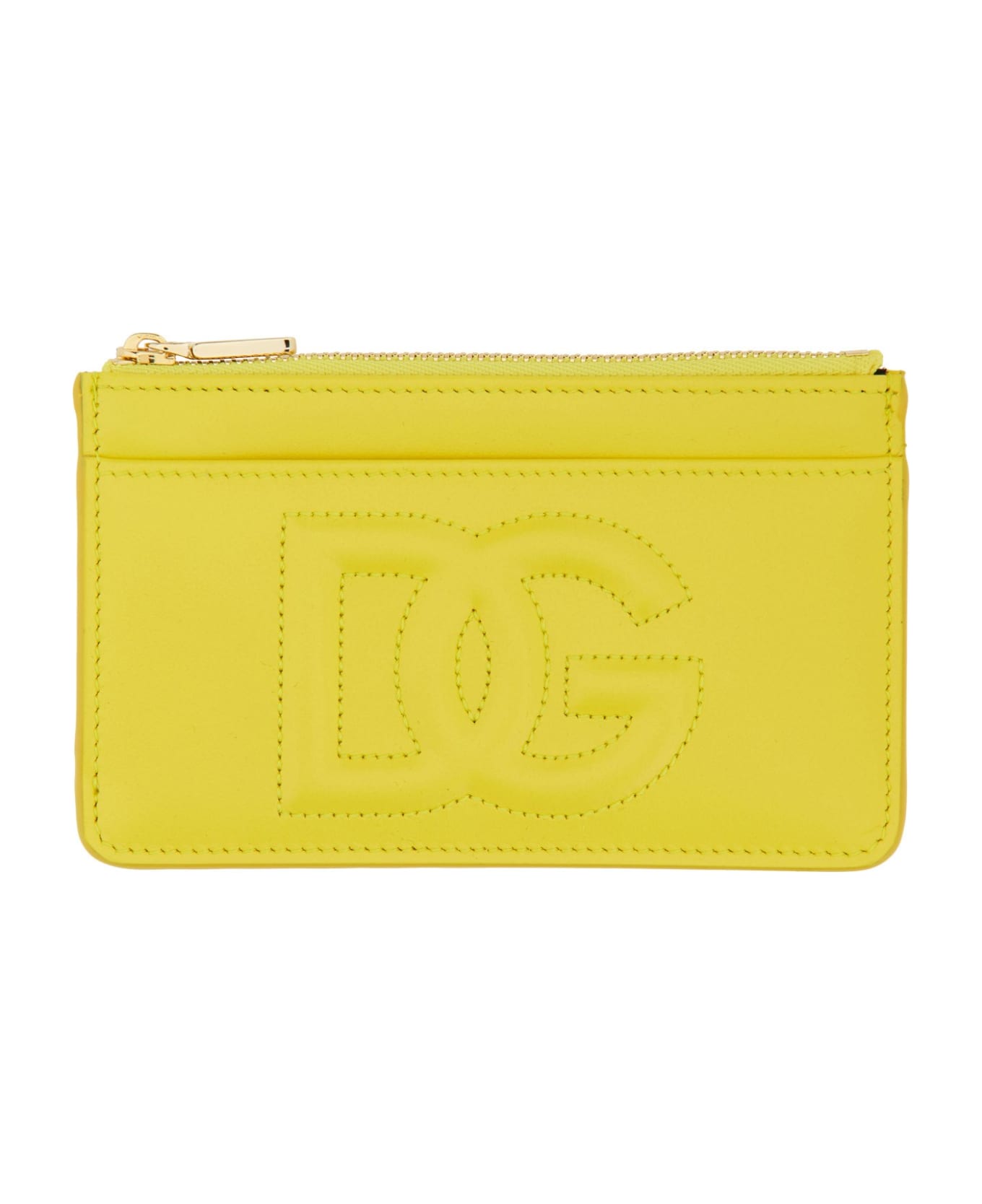 Dolce & Gabbana Leather Card Holder - GIALLO ORO 財布