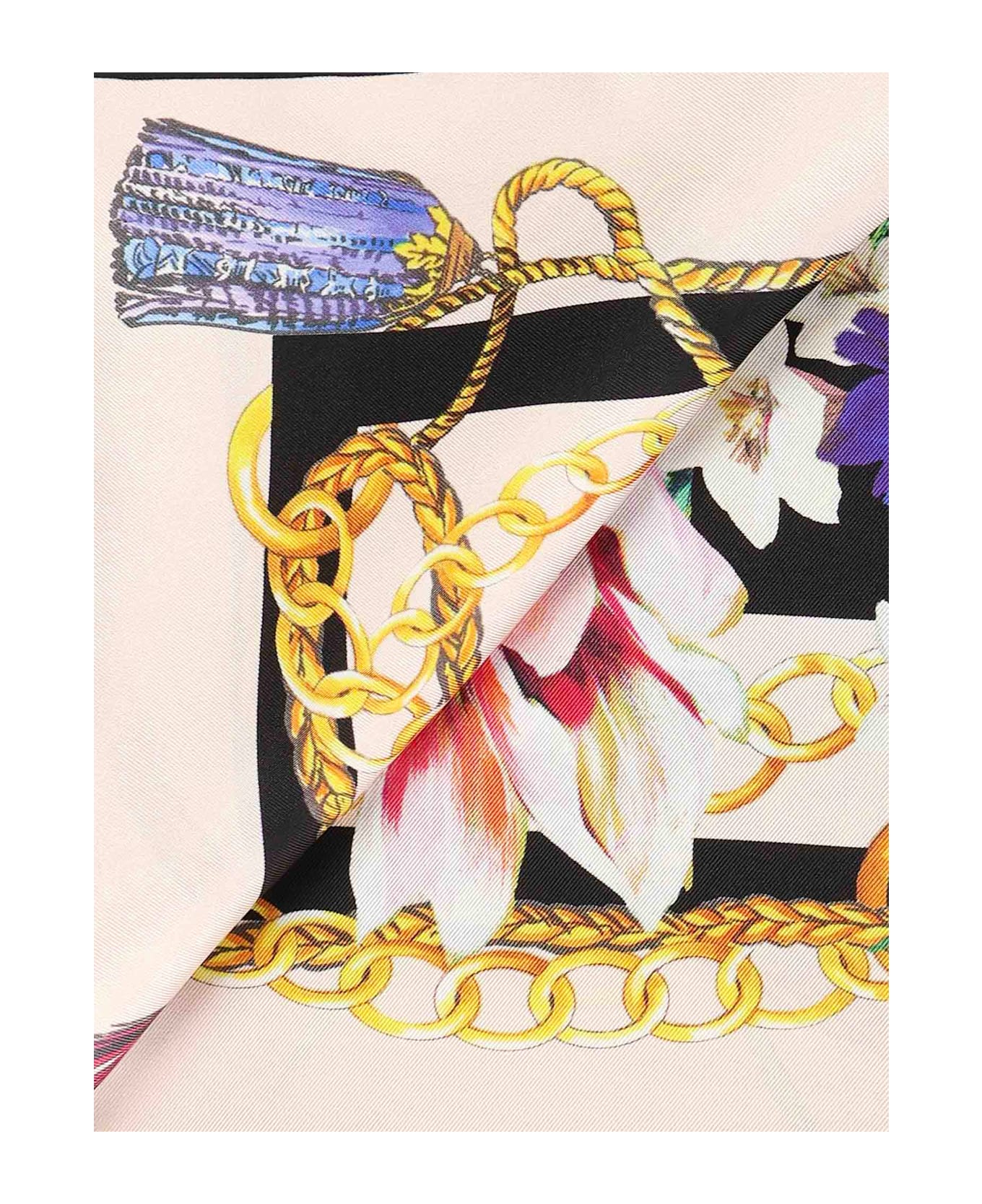 Dolce 
Gabbana Flower Print Silk Twill Scarf - MultiColour