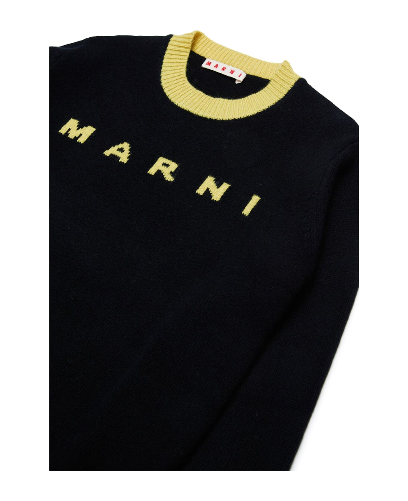 Marni Logo Intarsia-knit Jumper - Black