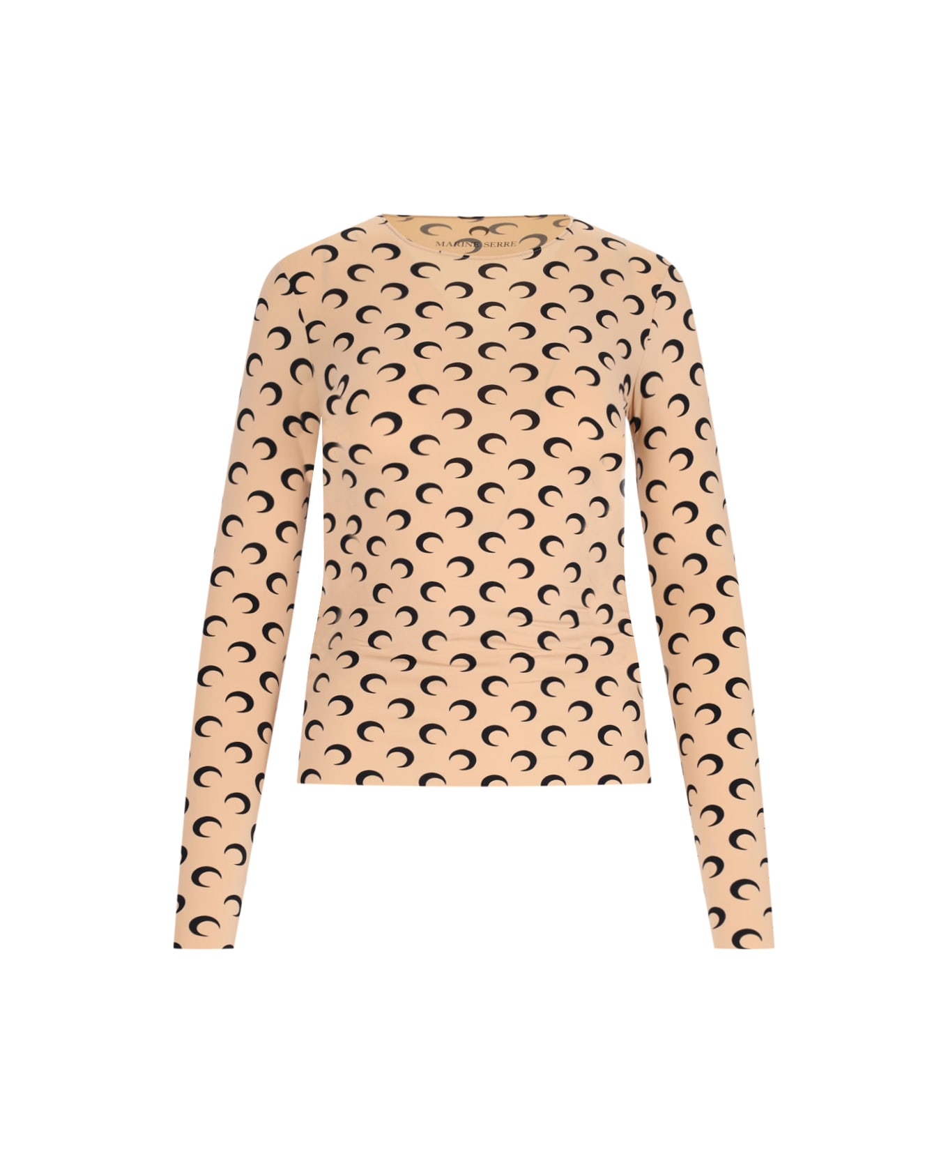 Marine Serre 'moon' Logo Top - Beige