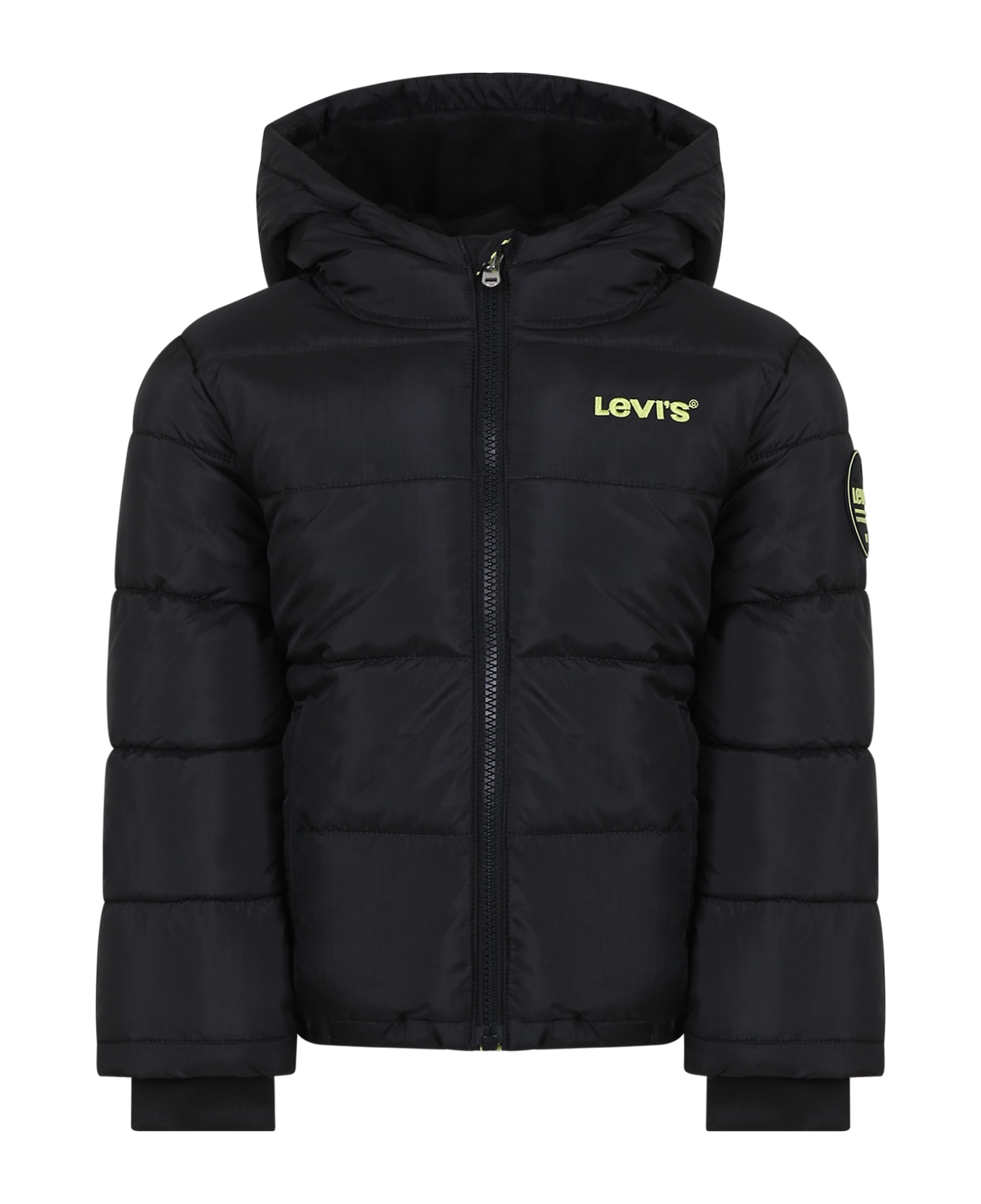 Levi's Black Jacket For Boy With Logo - Black コート＆ジャケット