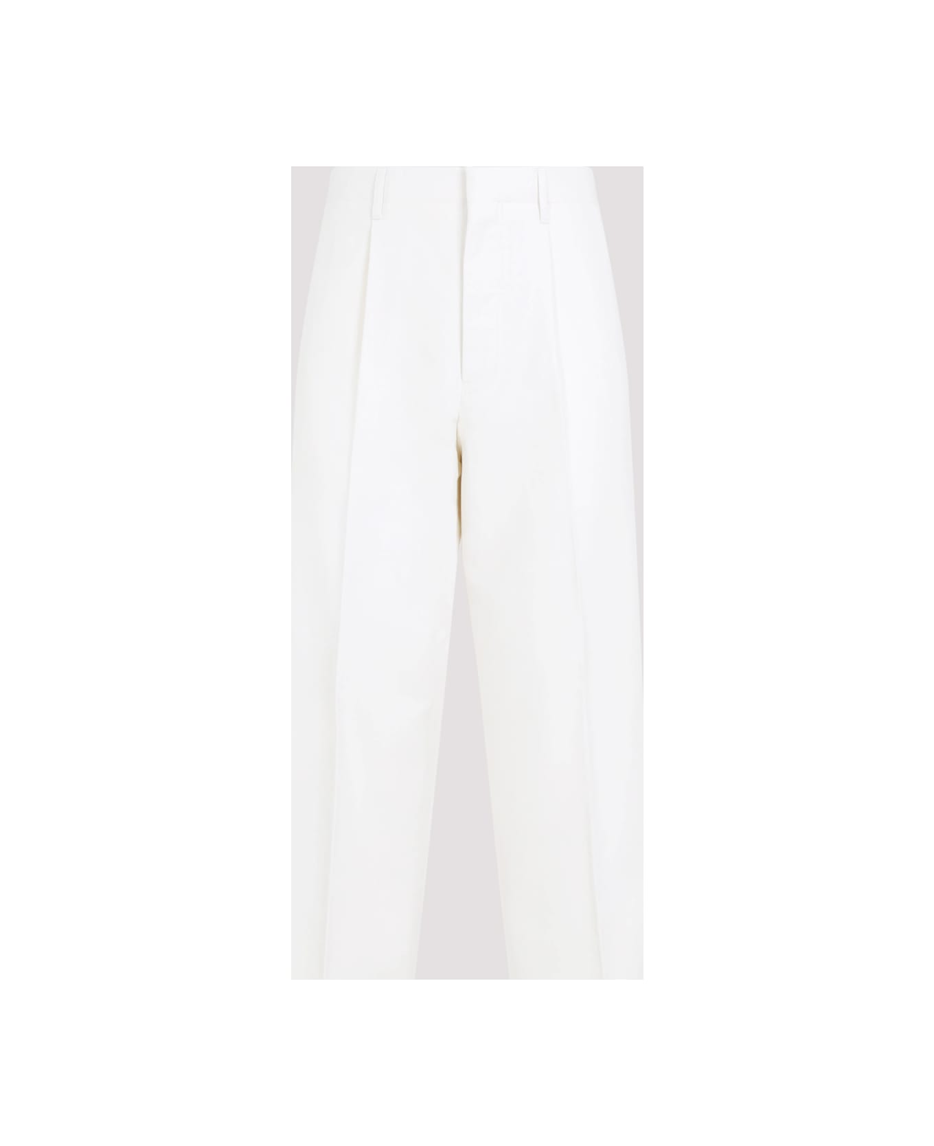 Zegna Cotton Cashmere Pants - Bianco Naturale Unito