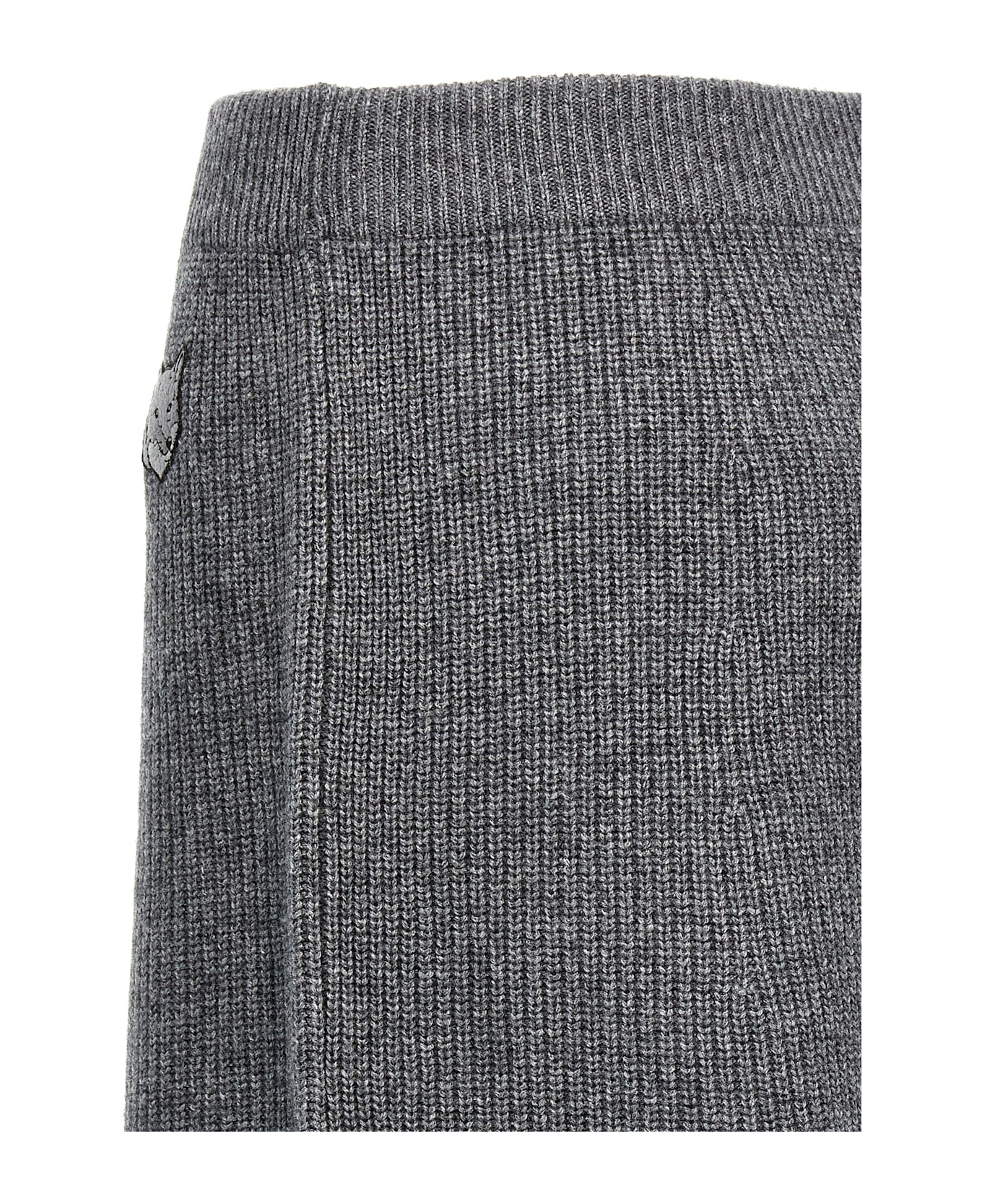 Maison Kitsuné 'bold Fox Head' Skirt - Gray