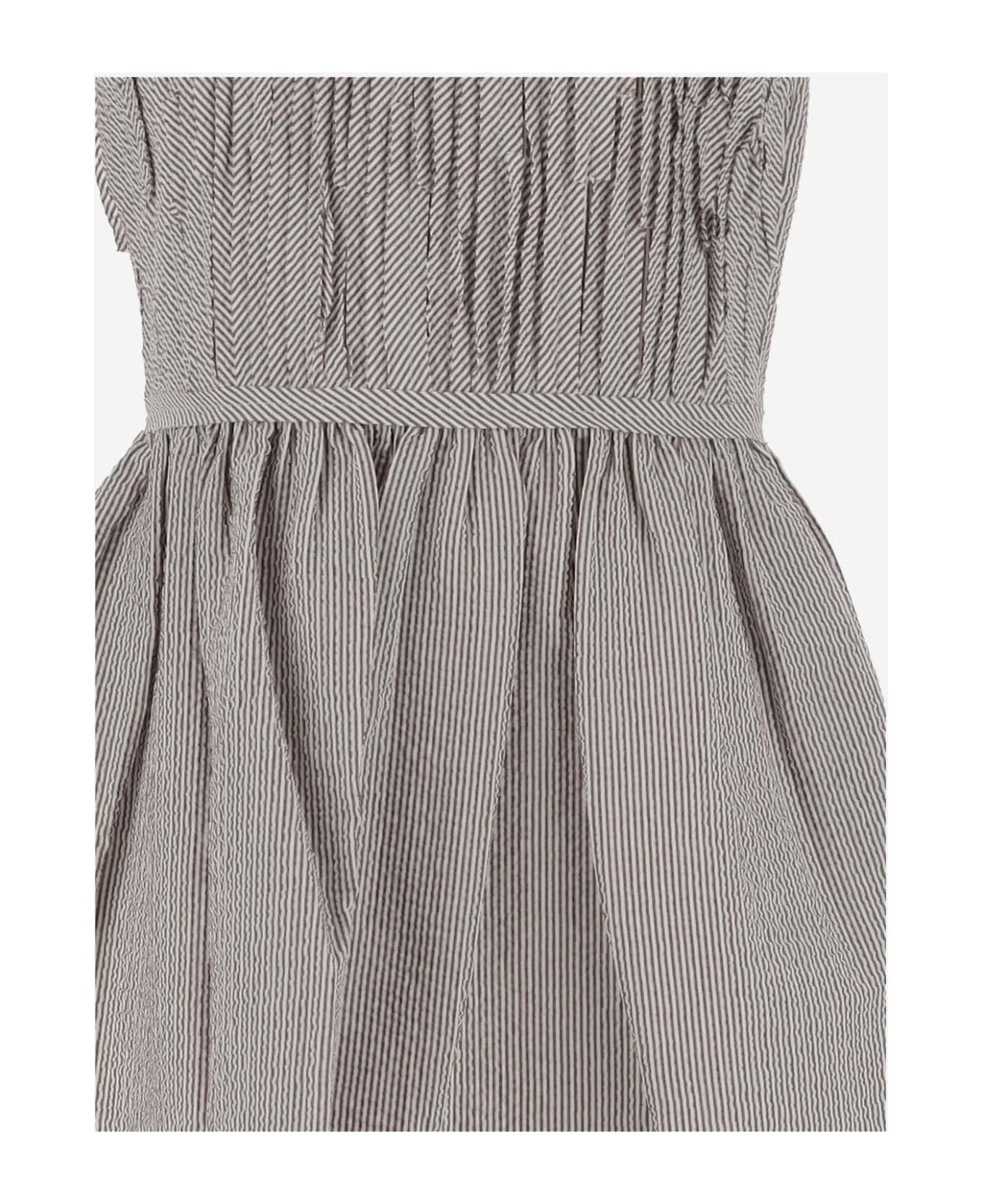 Il Gufo Stretch Cotton Dress - Brown ワンピース＆ドレス