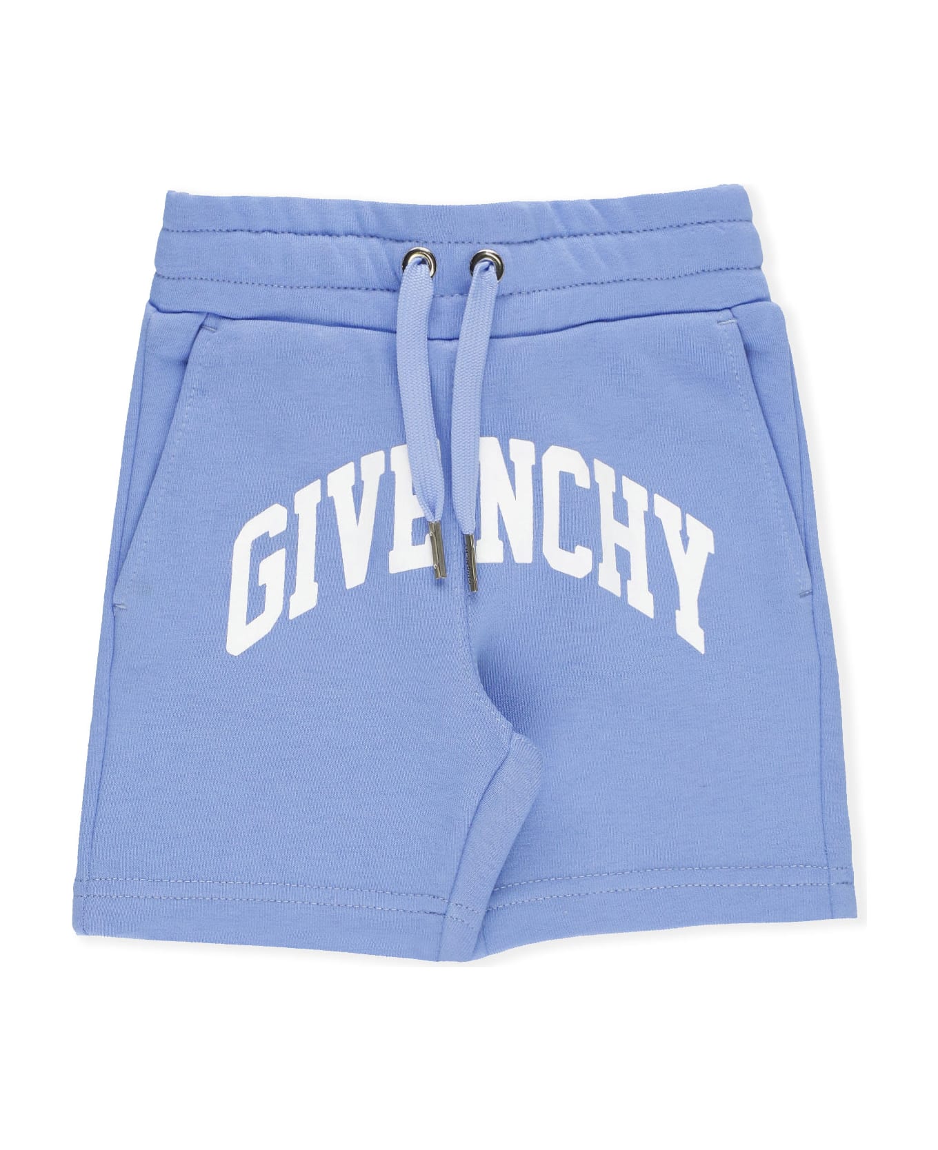 Givenchy Cotton Shorts With Logo - Blue