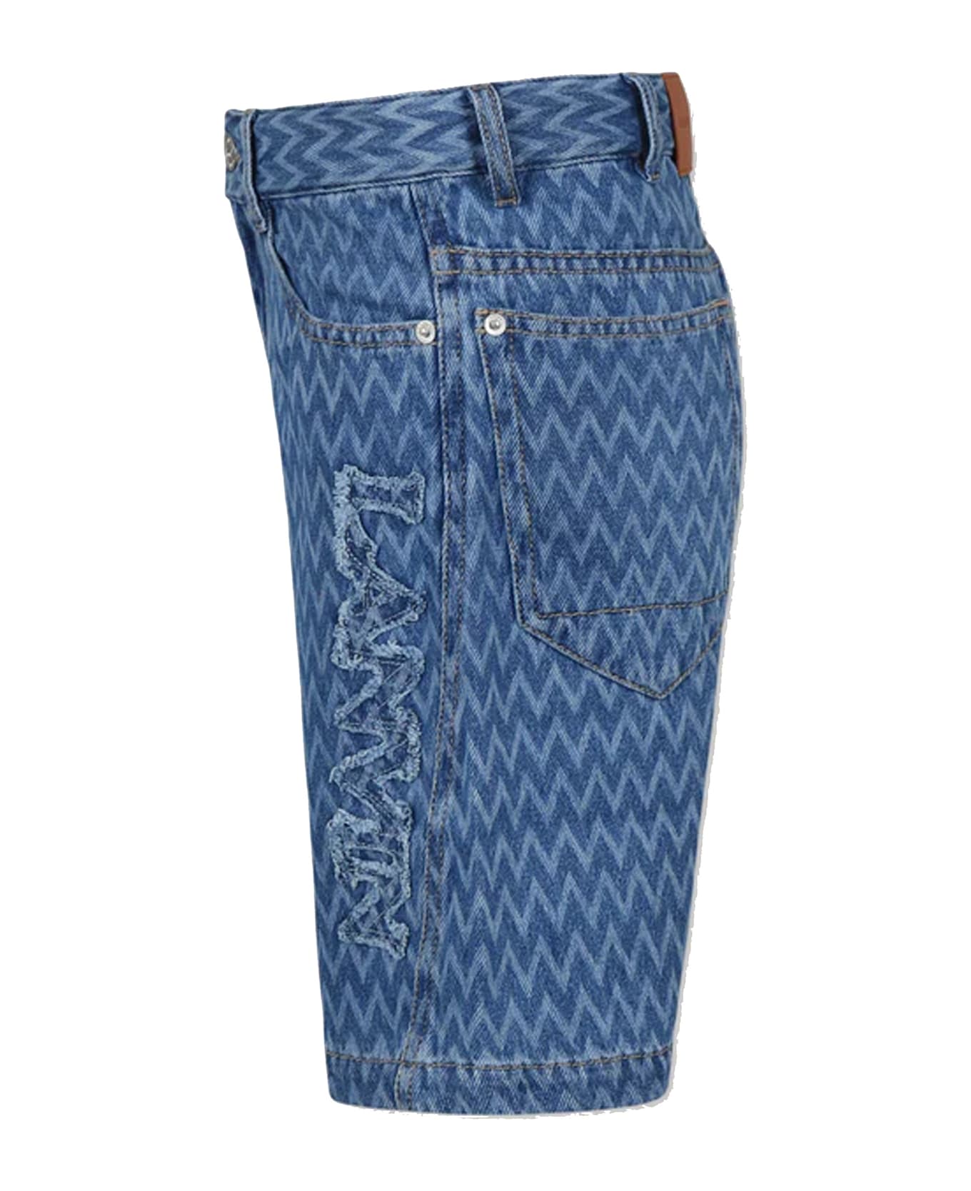 Lanvin Denim Shorts For Boy With Logo - Denim
