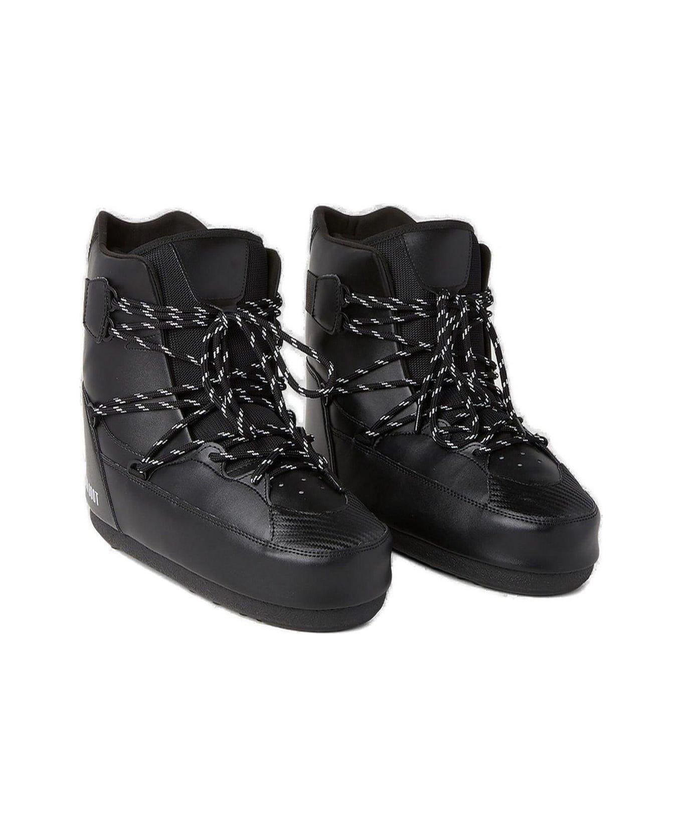 Moon Boot Sneaker Mid Snow Boots - BLACK ウェッジシューズ