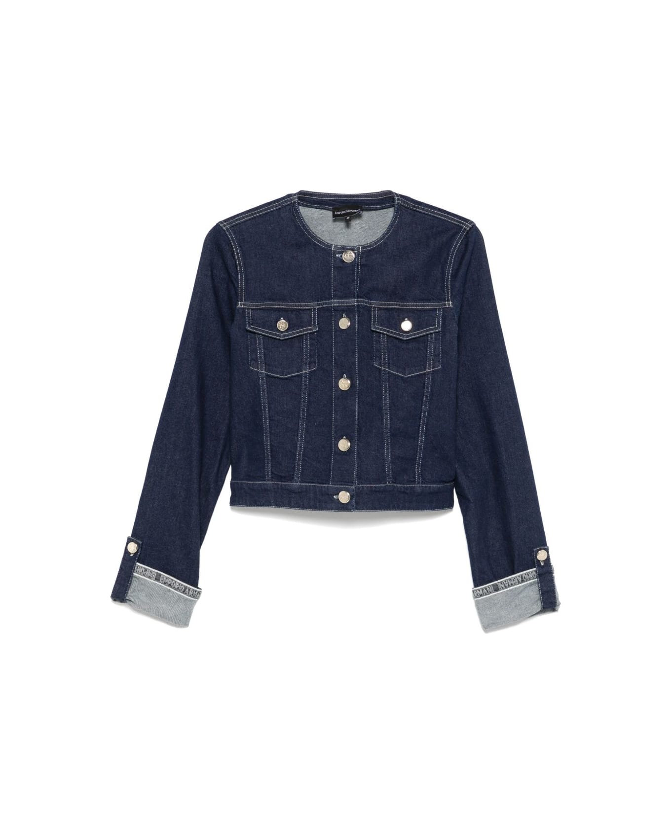 Emporio Armani Denim Cotton Jacket - Blue