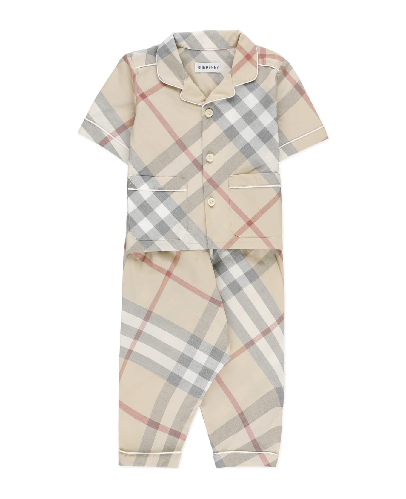 Burberry Check Two-piece Jumpsuit - Beige
