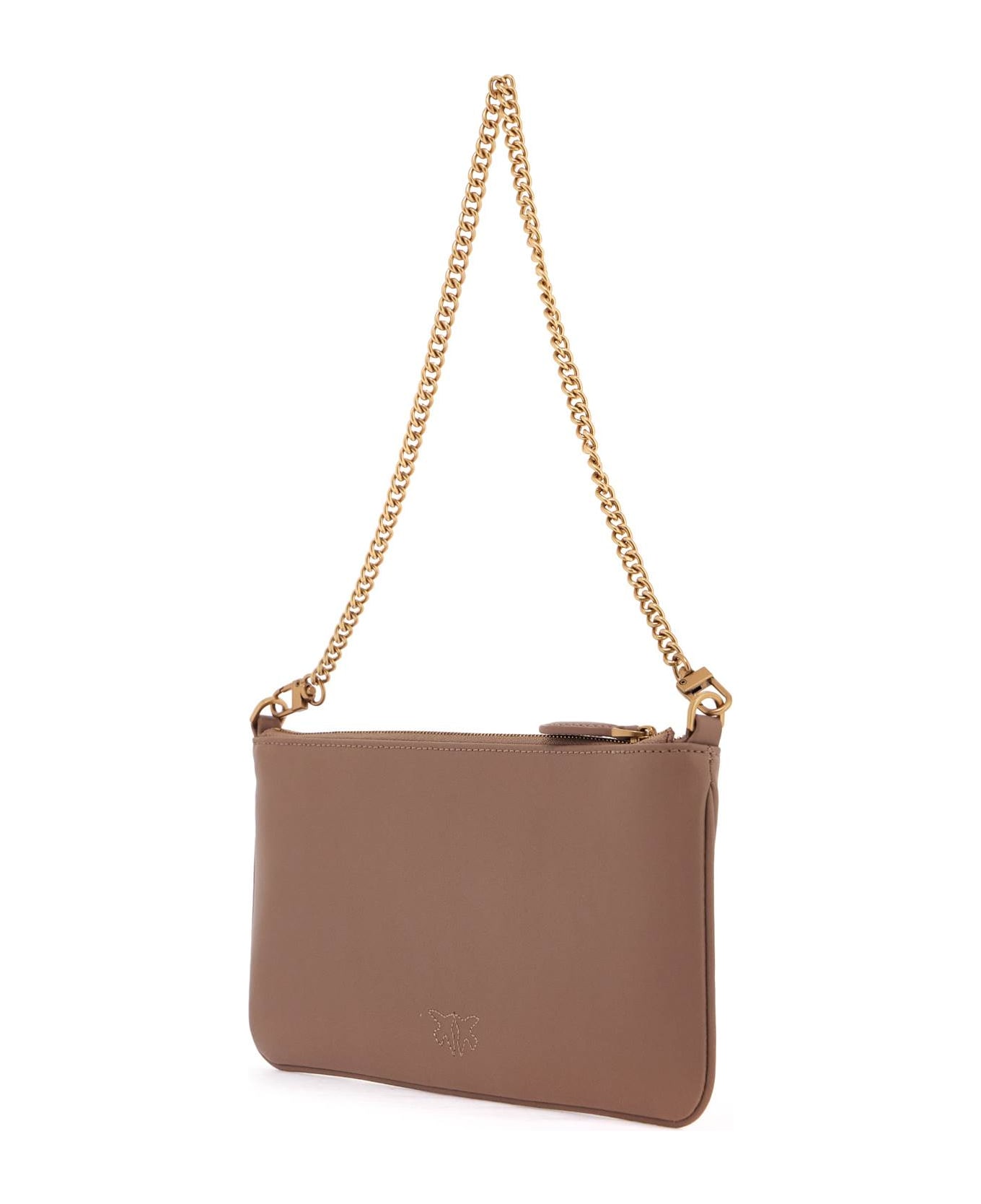 Pinko Horizontal Flat Bag - BISCOTTO ZENZERO-ANTIQUE GOLD (Beige)