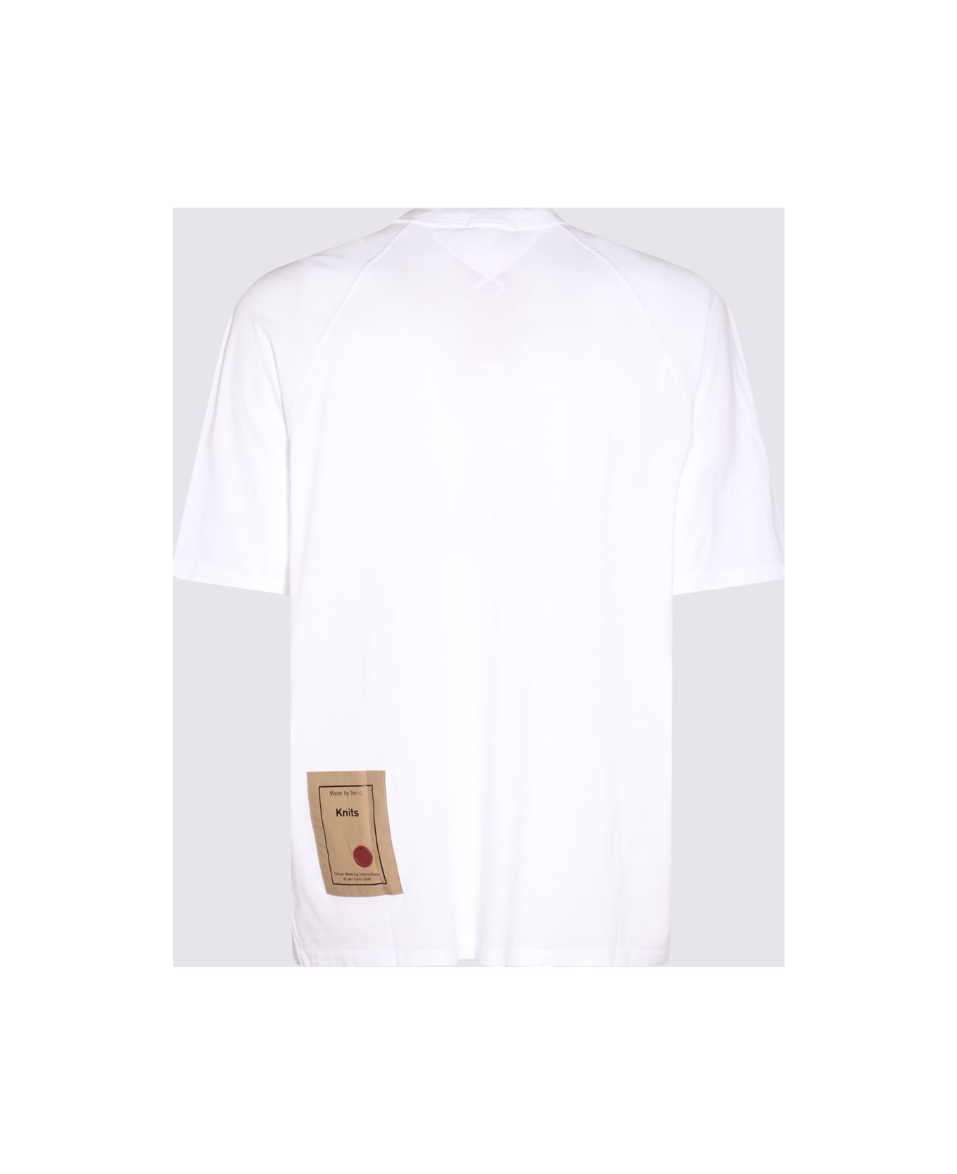 Ten C White Cotton T-shirt シャツ