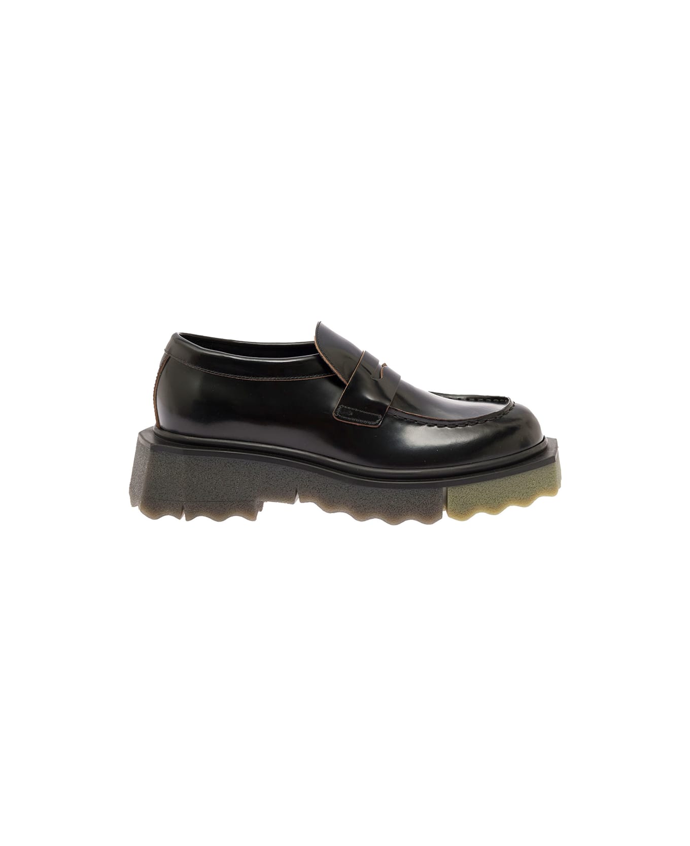 Off-White Rubber Sole Chunky Mocassin - Black