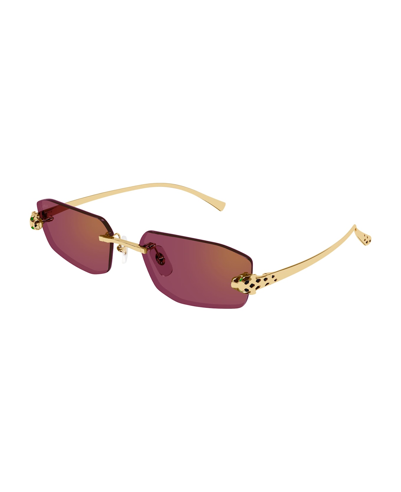 Cartier Eyewear Première De Cartier Ct0474s-002 - Gold / Red Sunglasses - Gold