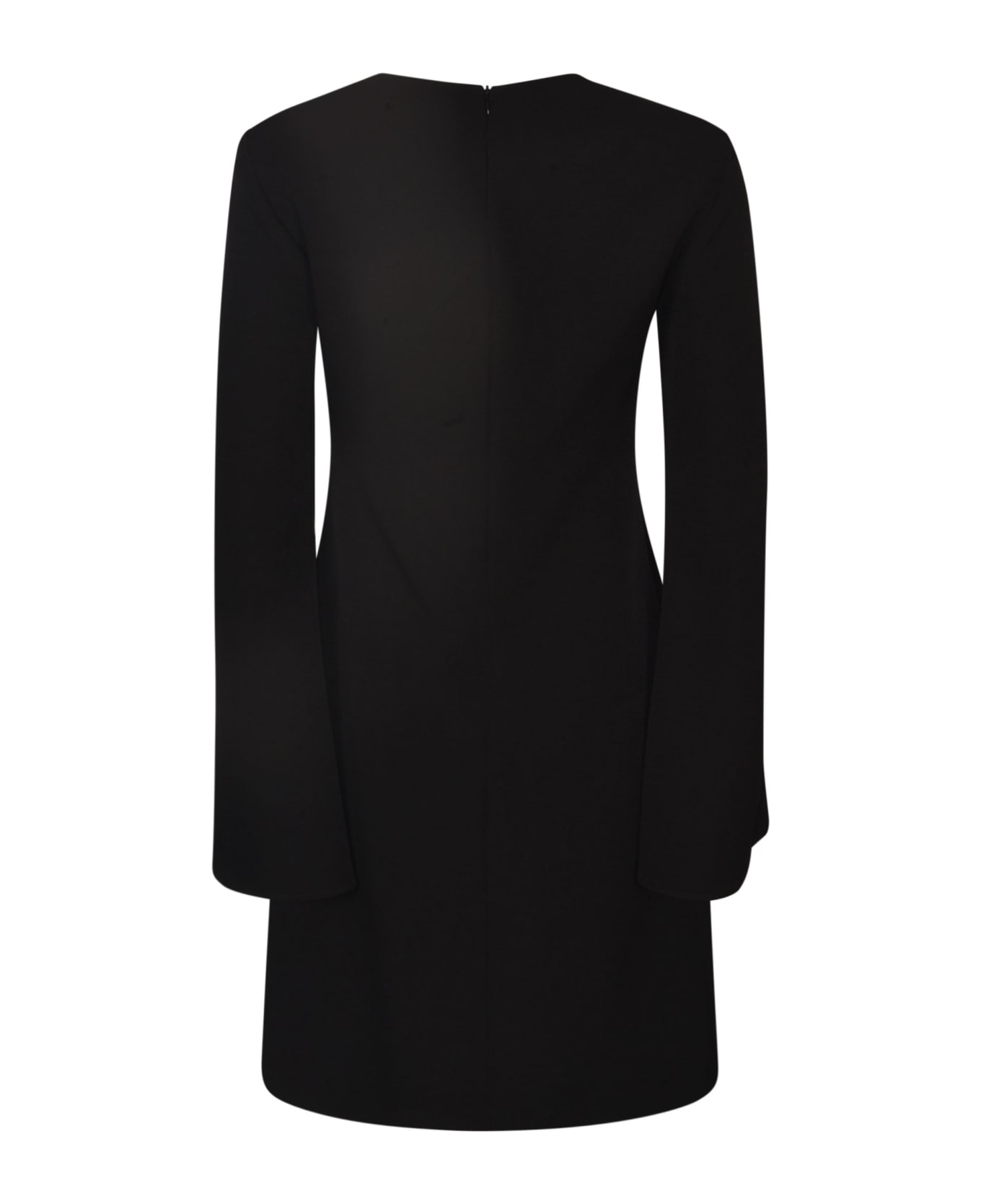 Parosh Keyhole Detail Flare Hem Short Dress - Black