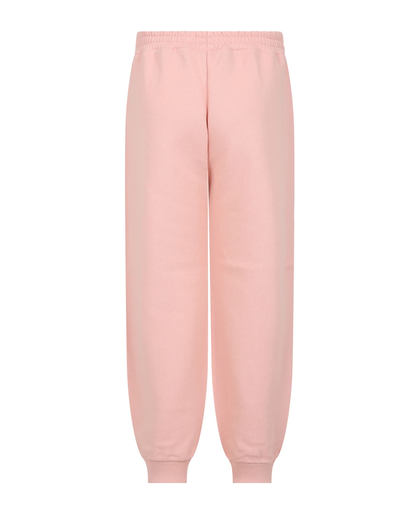 Gucci Pink Trousers For Girl With Double G - Pink ボトムス