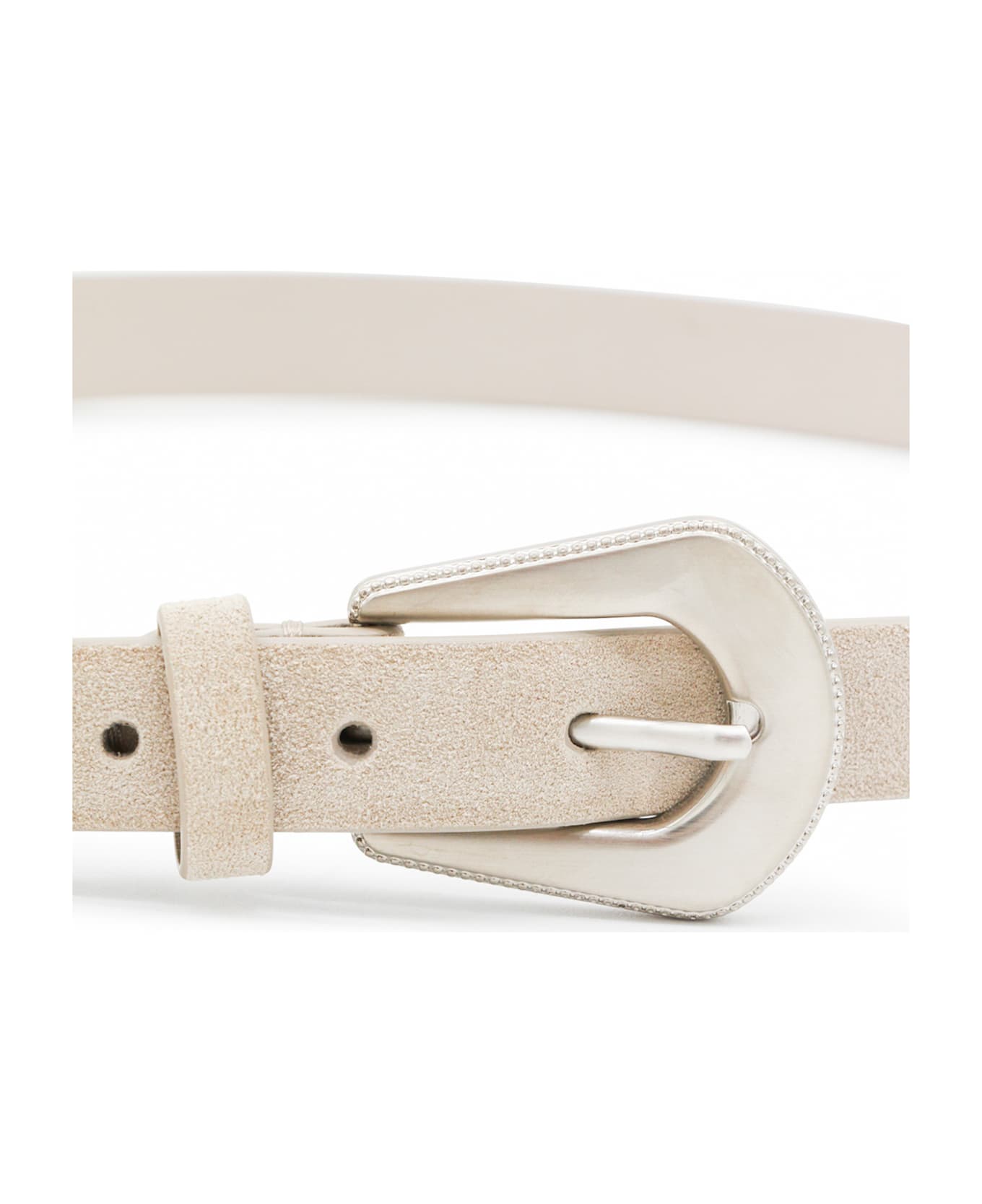 Brunello Cucinelli Beige Leather Belt - WALNUT