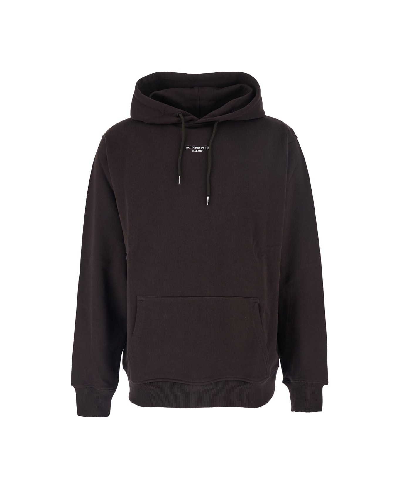Drôle de Monsieur Brown Hoodie With Logo In Cotton Man - Brown