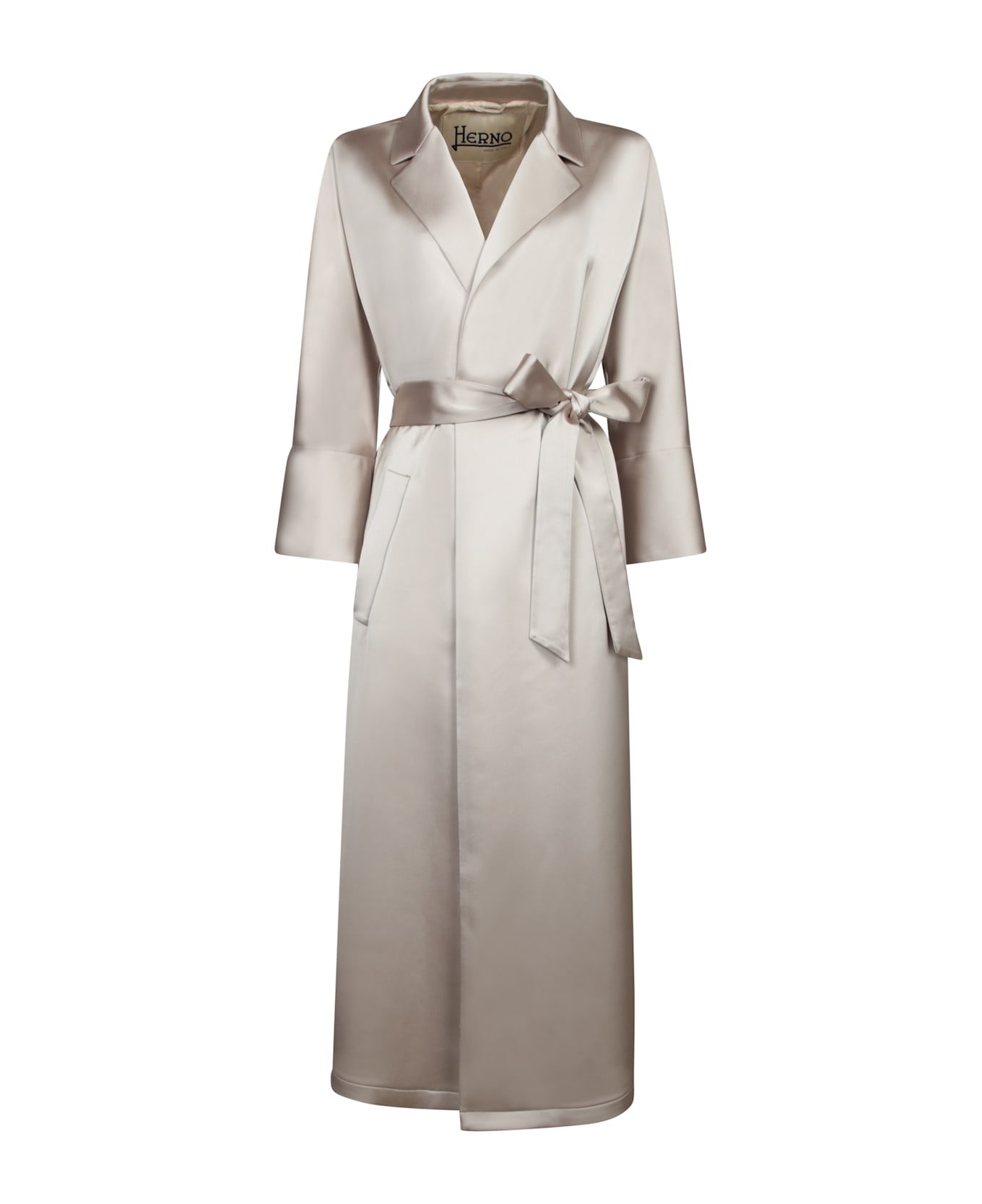Herno Chantilly Satin Duster Beige - Beige