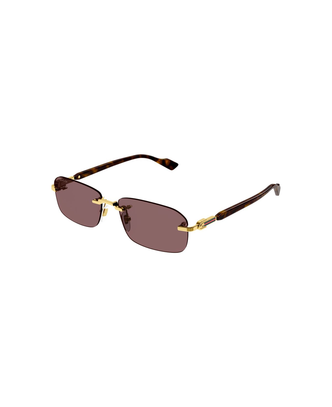 Gucci Eyewear GG1221S Sunglasses - Gold Havana Brown サングラス