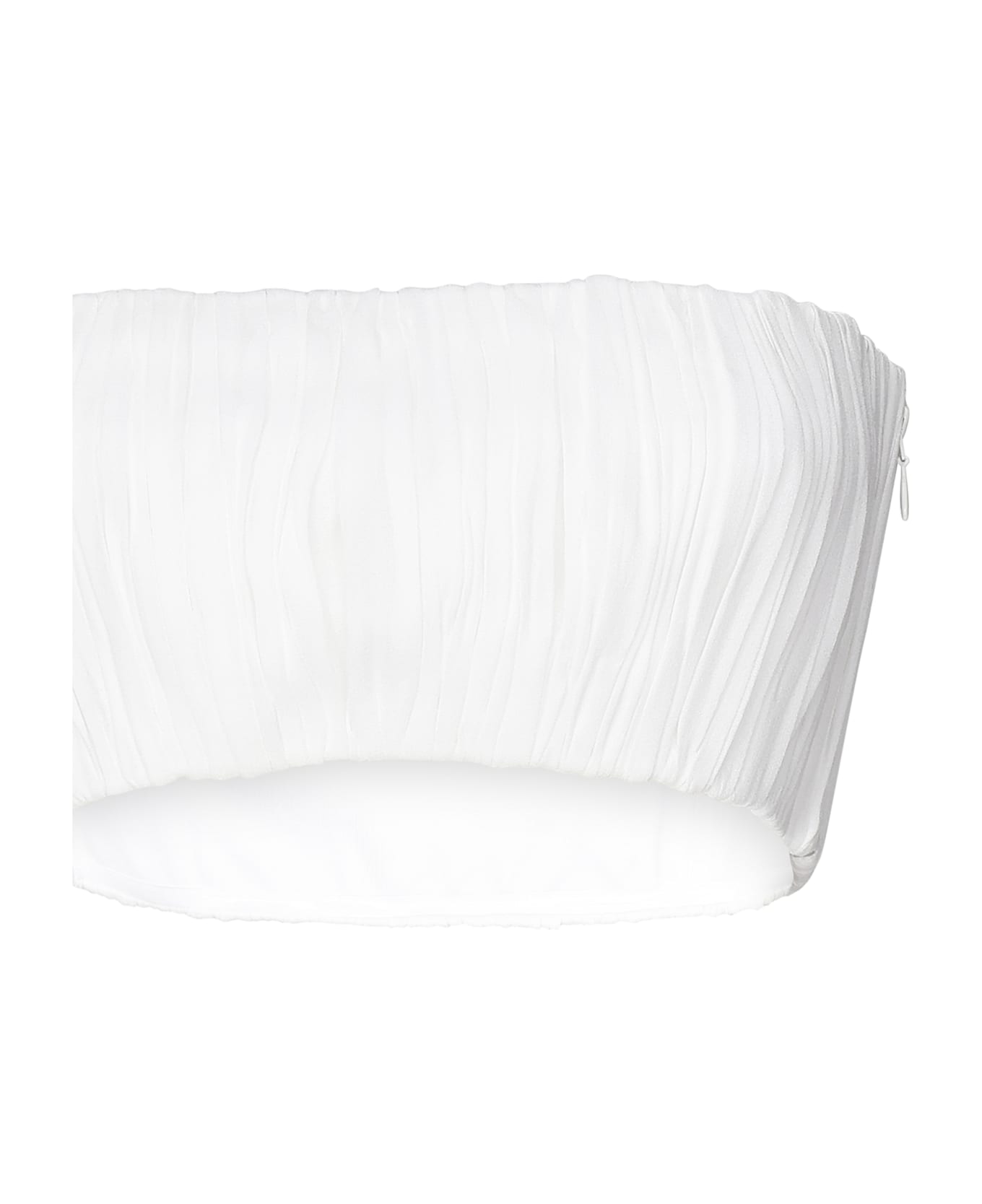 Alaia Bralette In Georgette - White