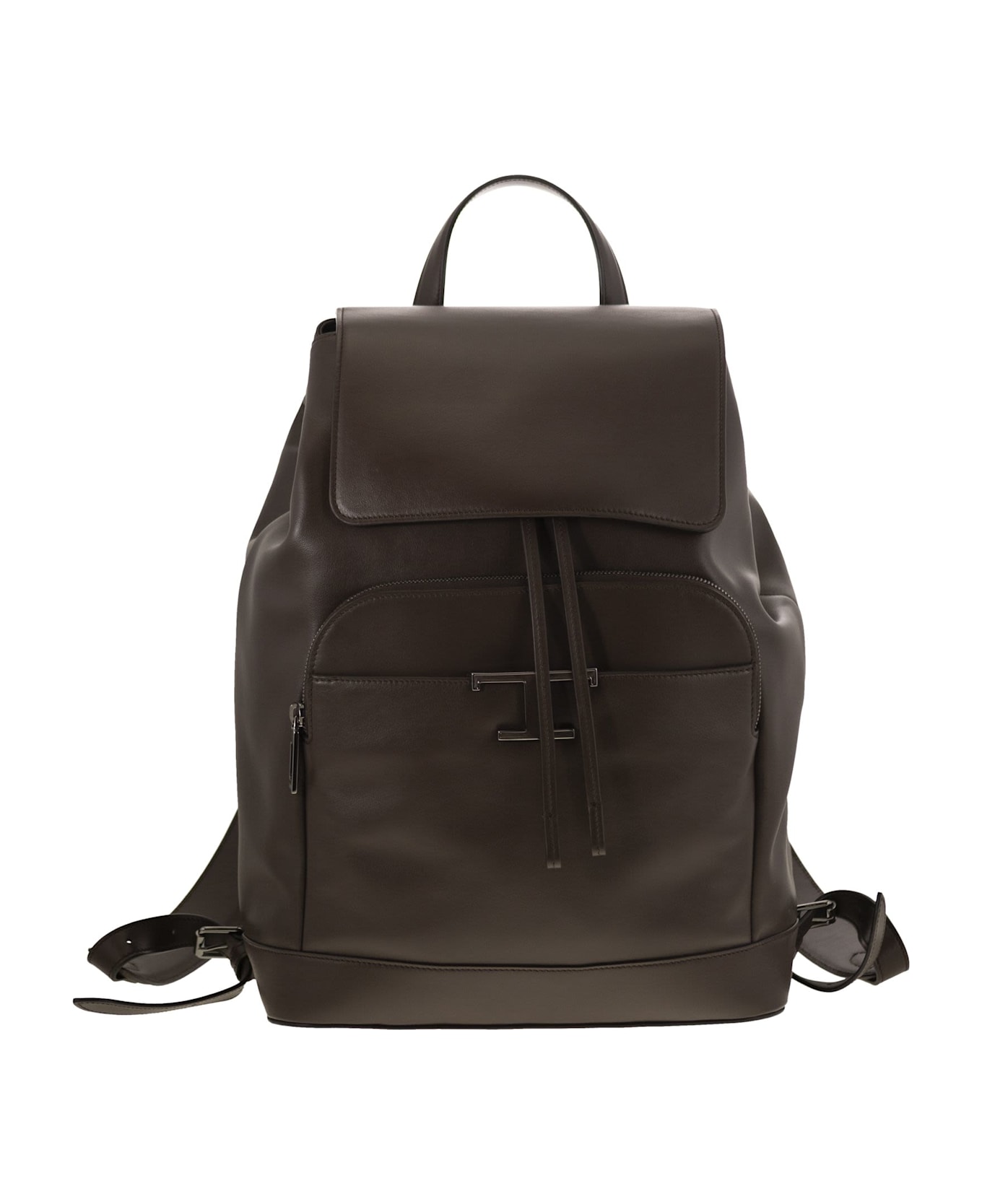 Tod
s T Timeless Medium Leather Backpack - Brown
