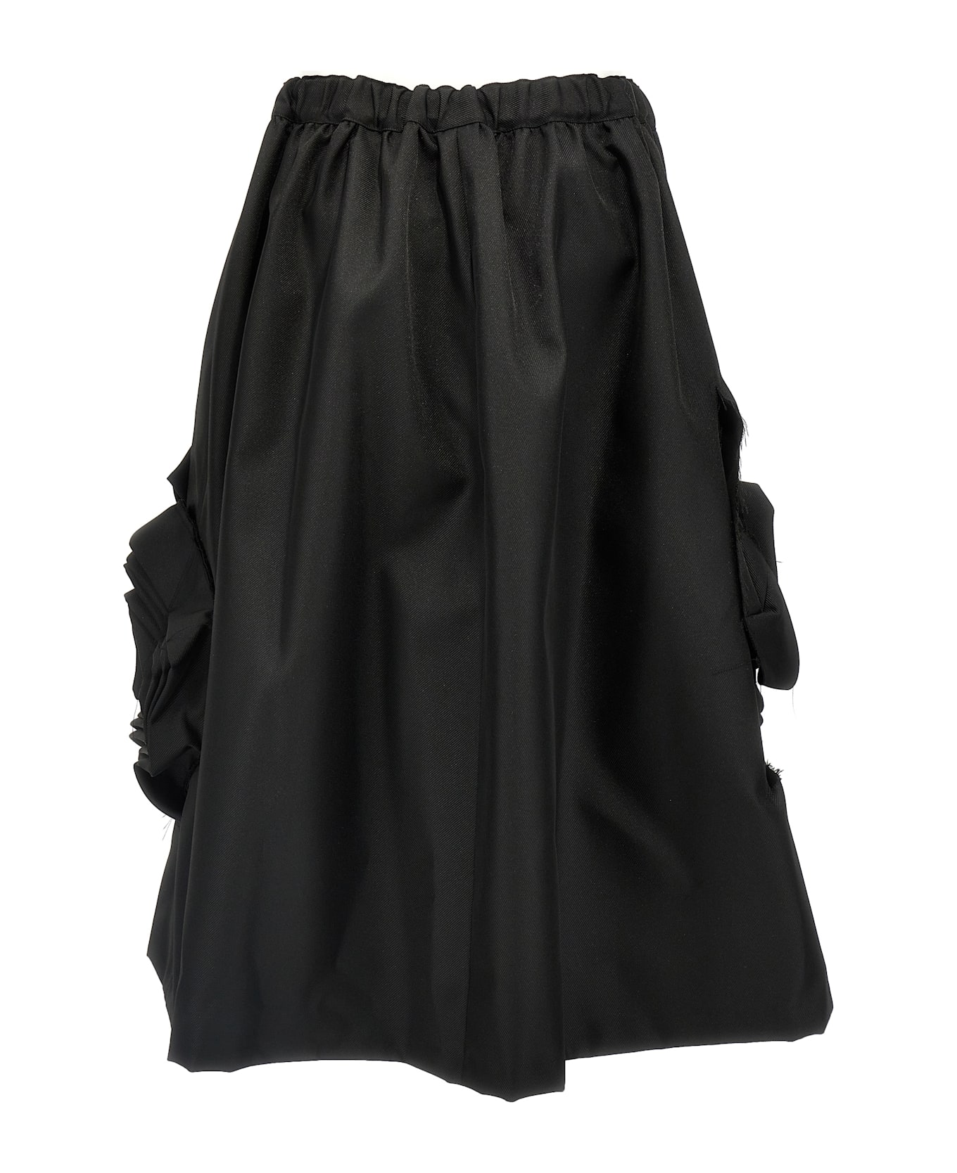 Comme des Garçons Floral Decoration Skirt - Black  