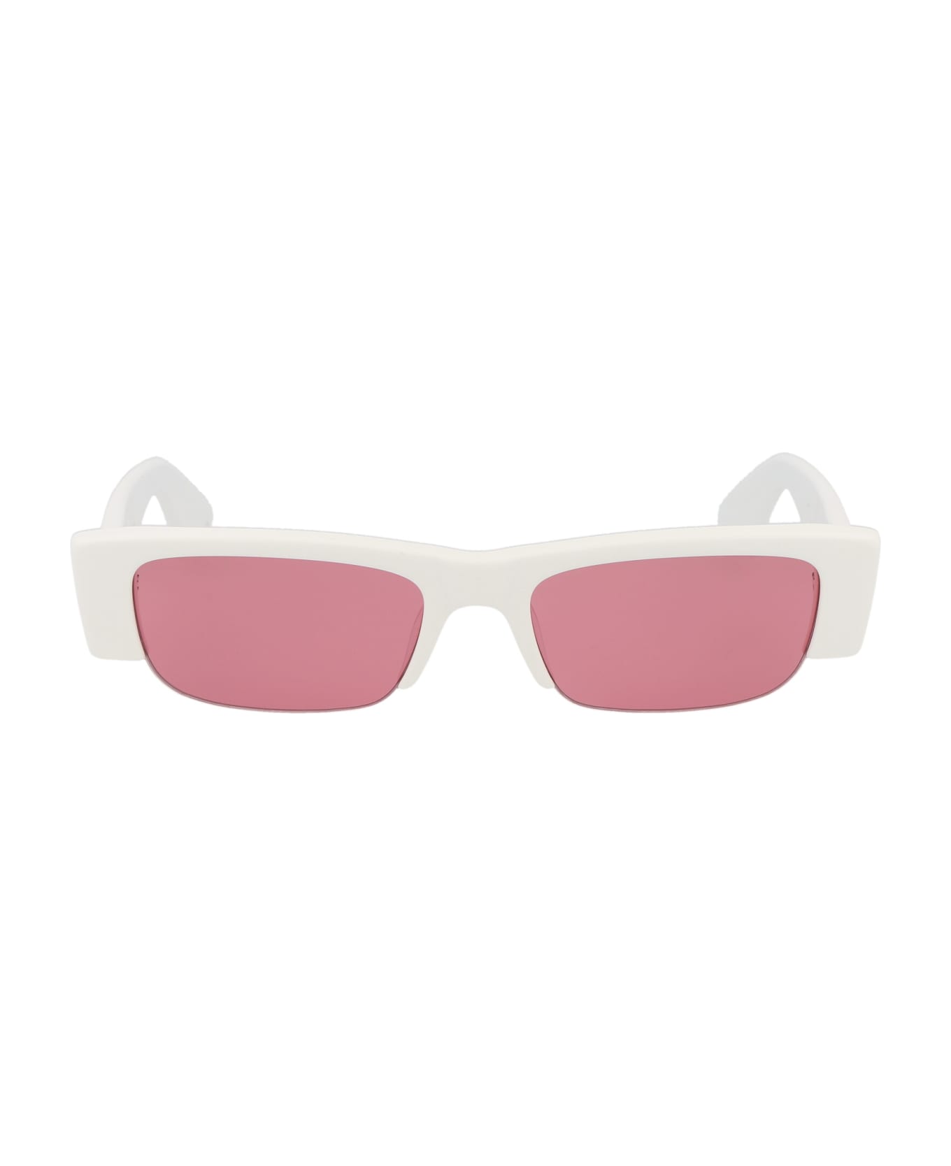 Alexander McQueen Eyewear Am0404s Sunglasses - 005 WHITE WHITE RED