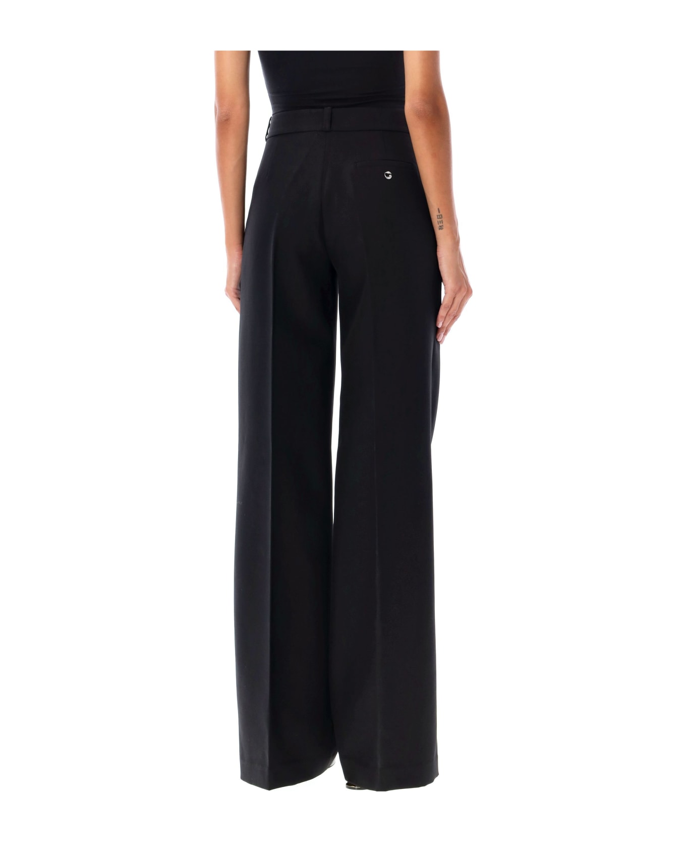 Coperni Wide Leg Tailored Pant - BLACK