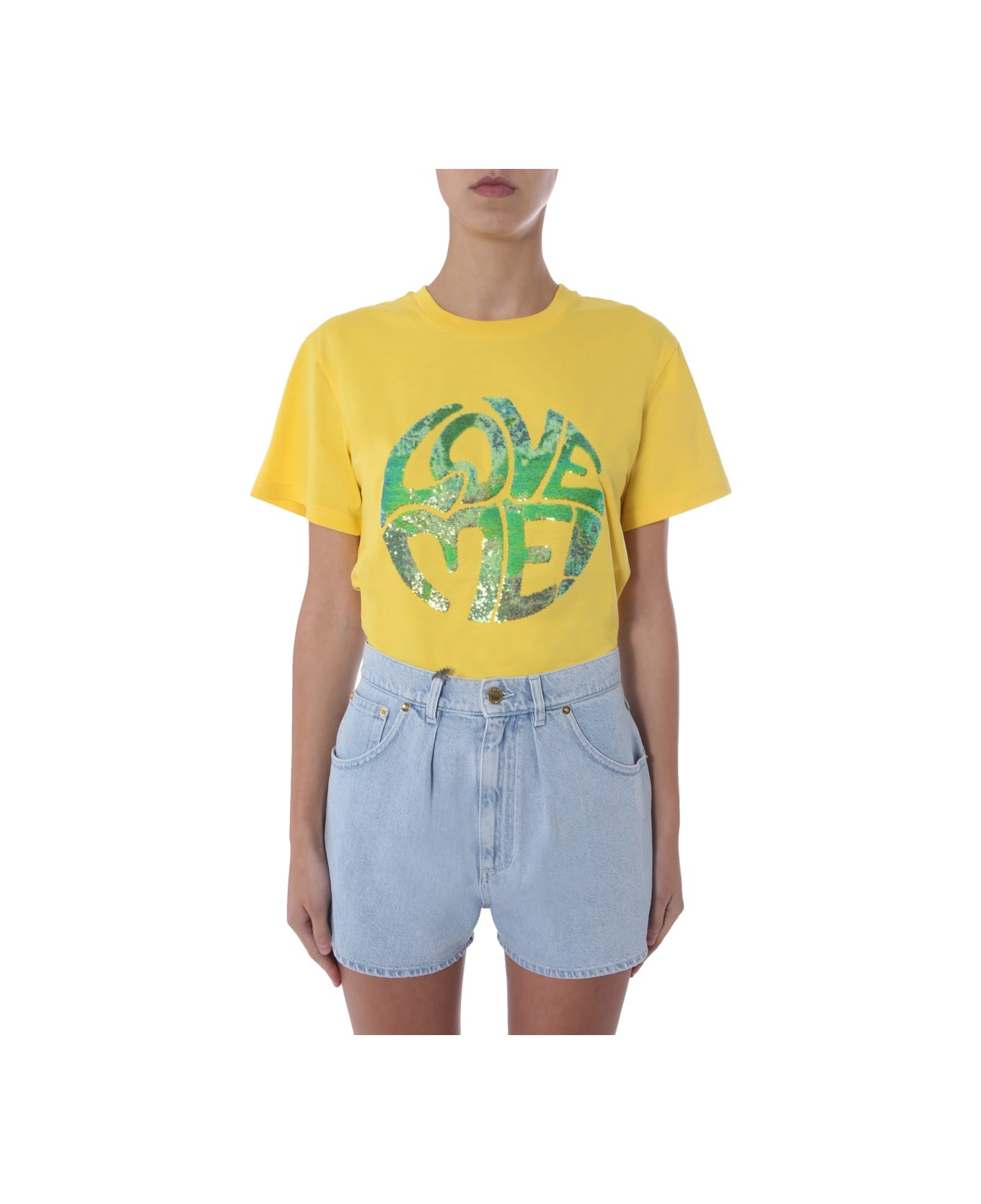 Alberta Ferretti Crew Neck T-shirt - YELLOW Tシャツ