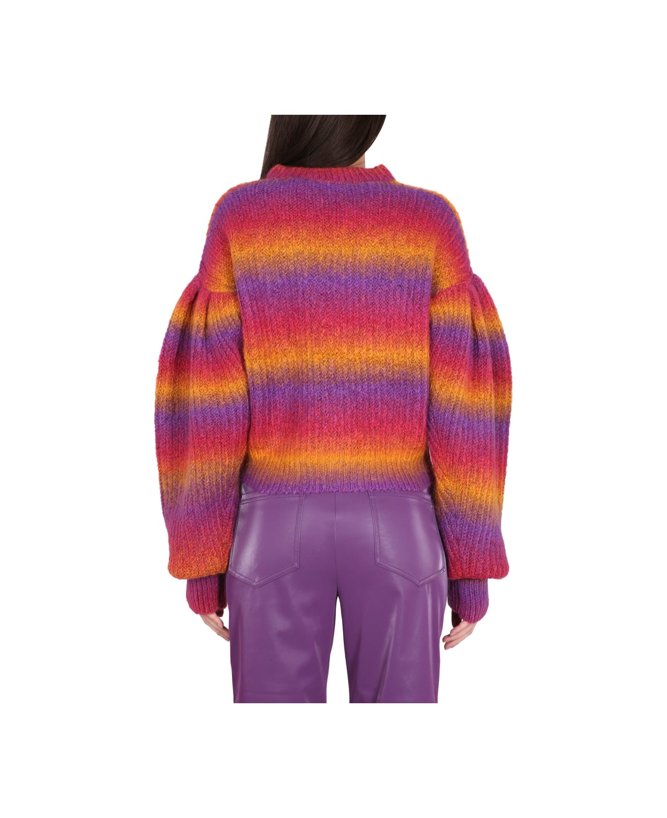 Rotate by Birger Christensen Crewneck Sweater With Logo - MULTICOLOUR