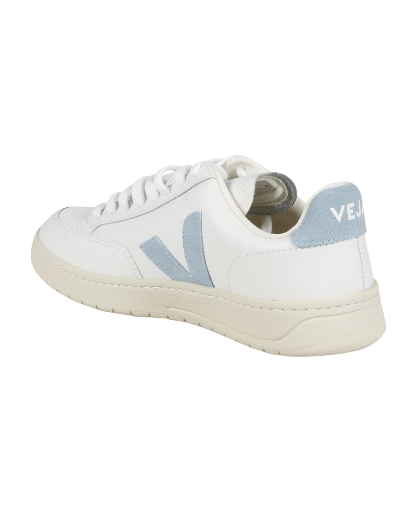 Veja V-12 Leather Sneakers - EX WHITE STEEL