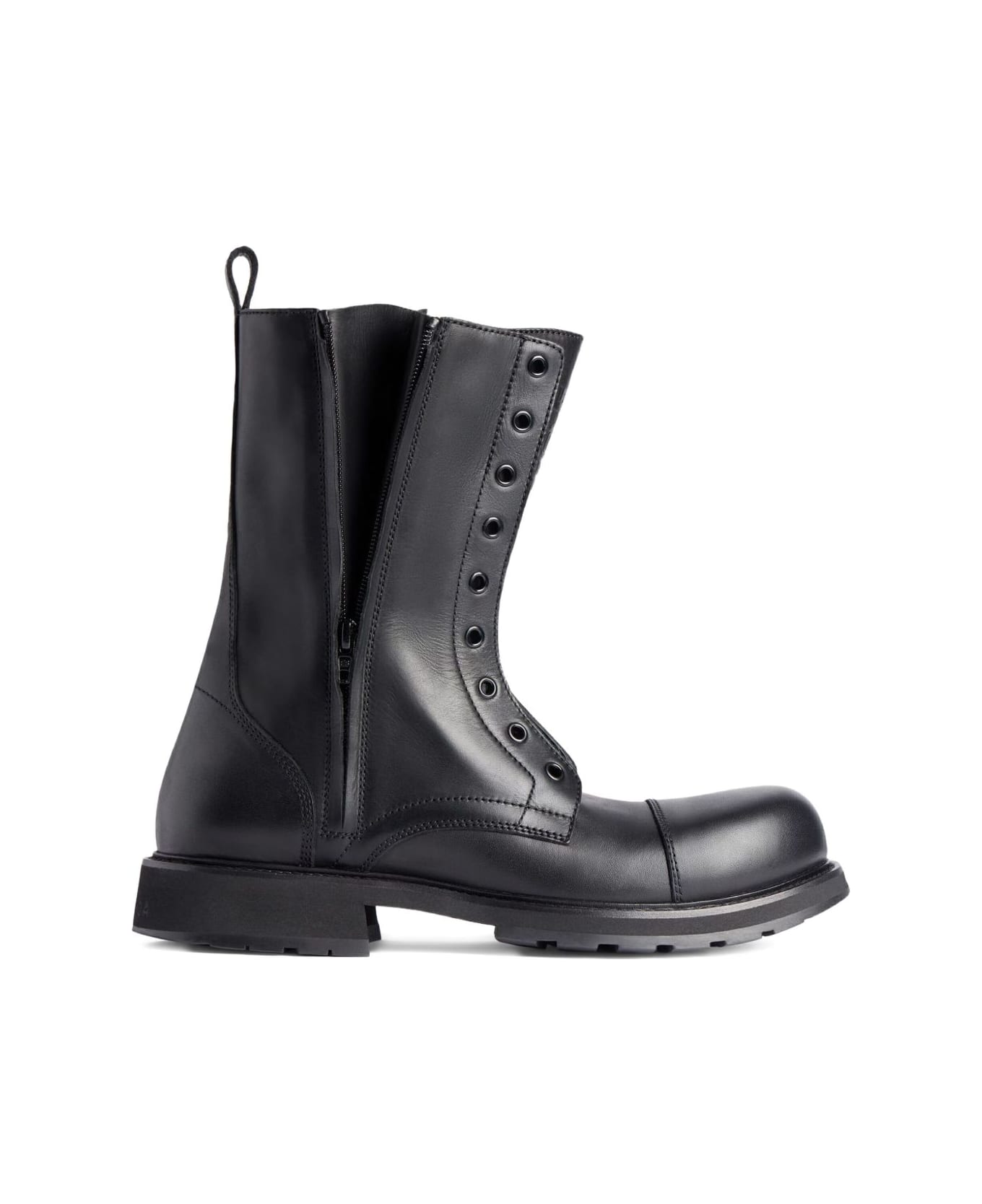 Balenciaga Truck Leather Boots - Black