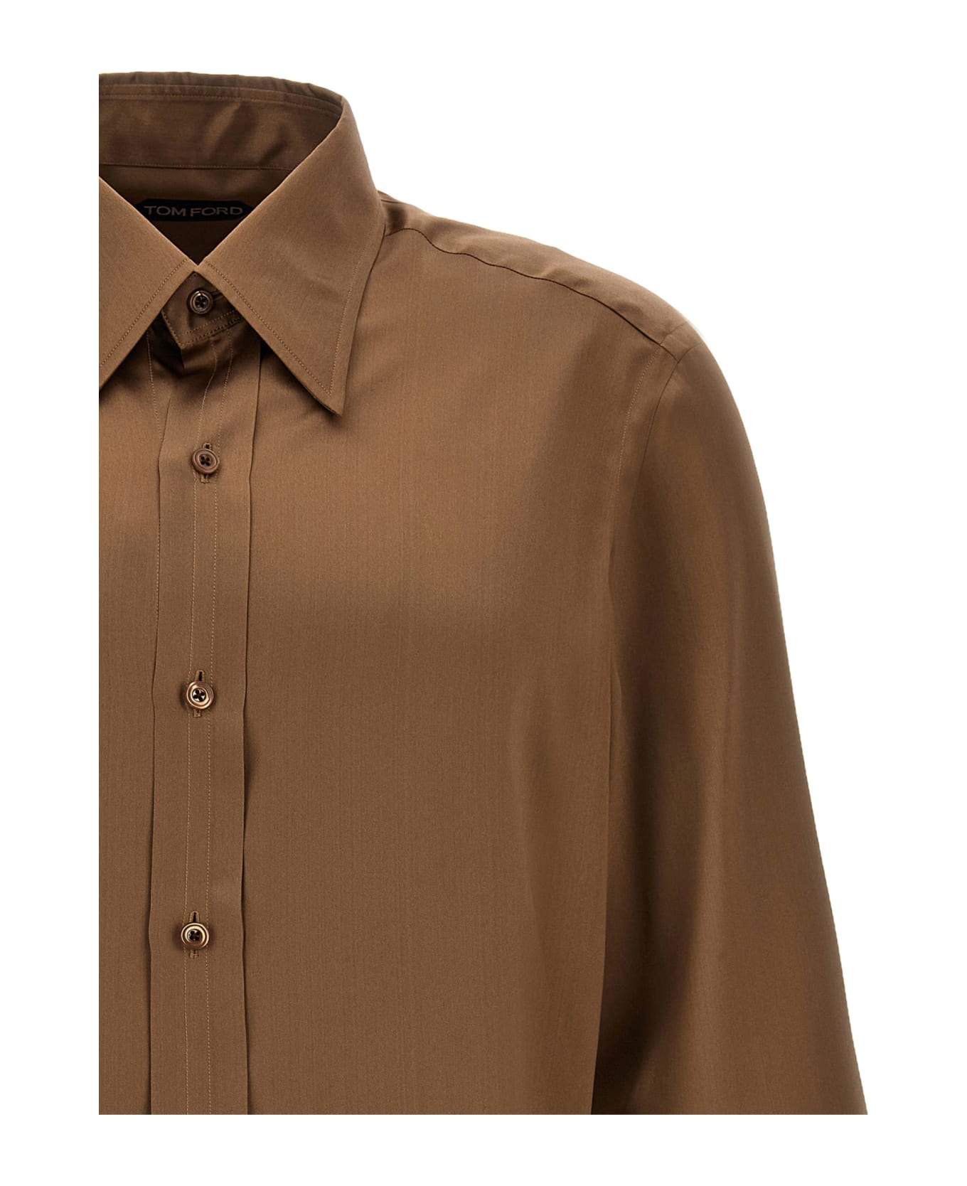 Tom Ford Charmeuse Shirt - Brown シャツ