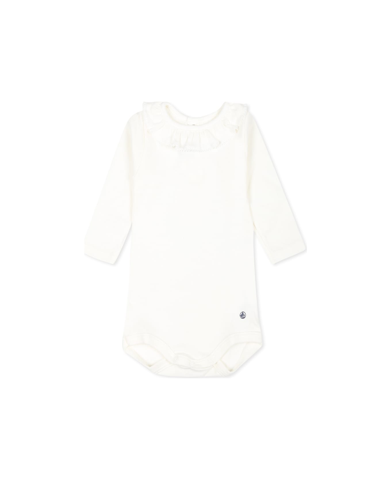 Petit Bateau White Bodysuit For Baby Girl - White