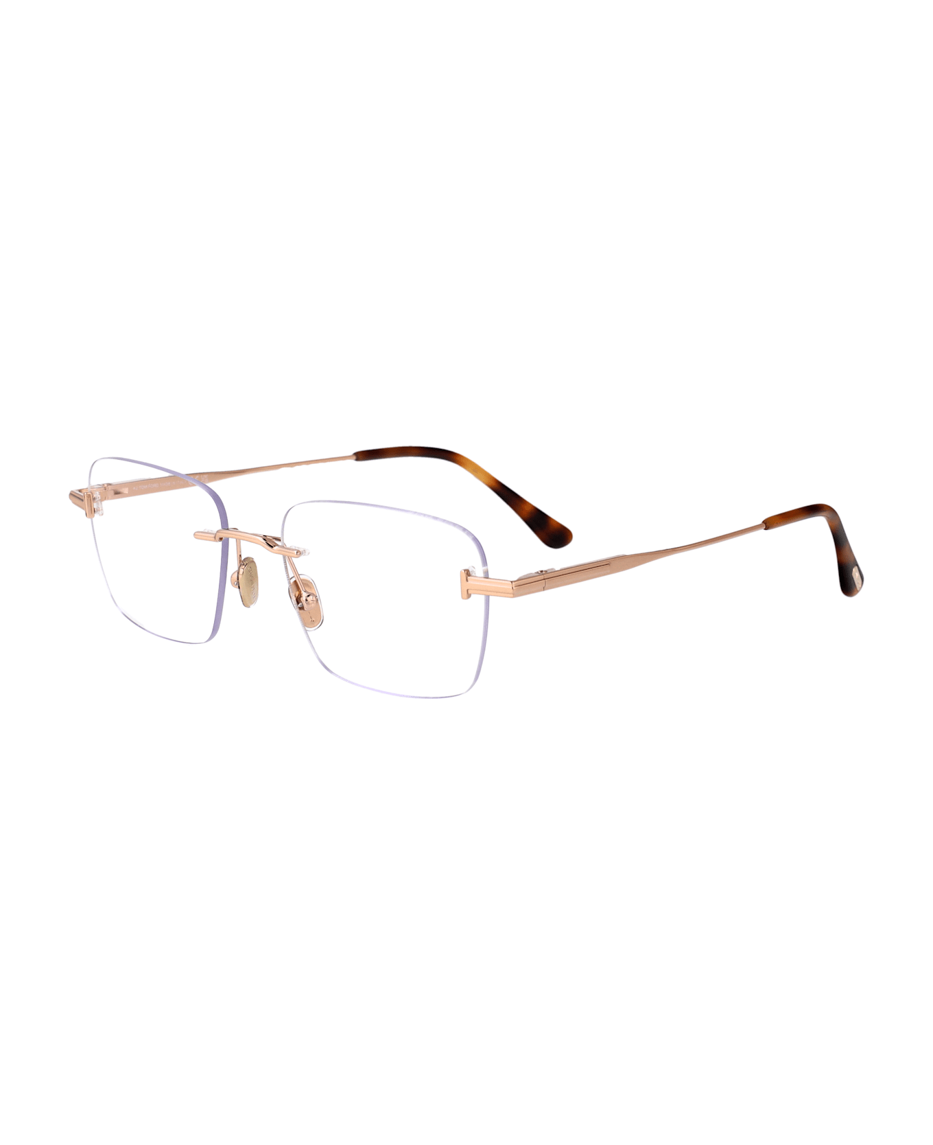 Tom Ford Eyewear Ft6117-b Glasses - Oro Rosé Lucido