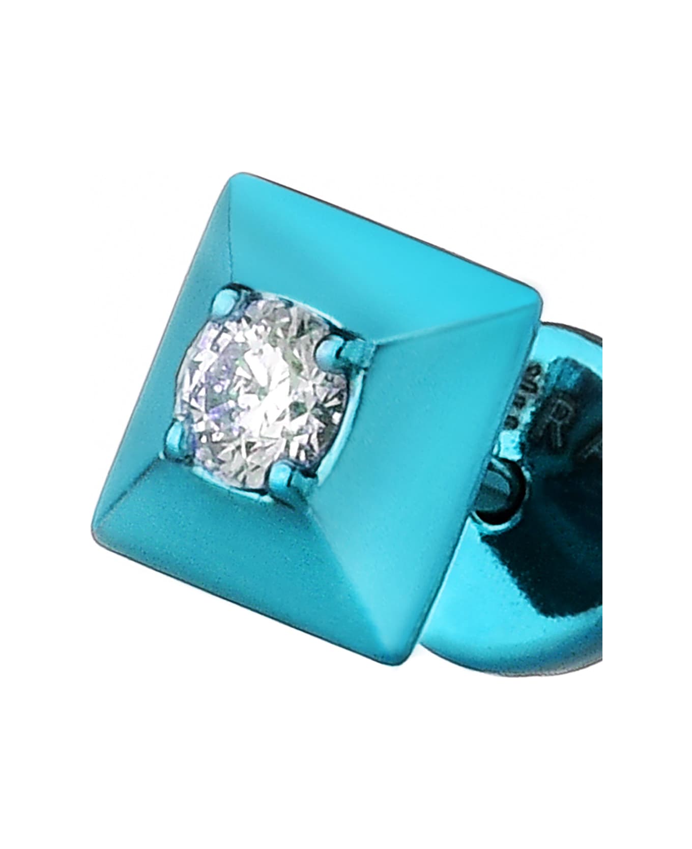 EÉRA Mini Eéra 18k Single Earring With Diamond - LIGHT BLUE (Blue)