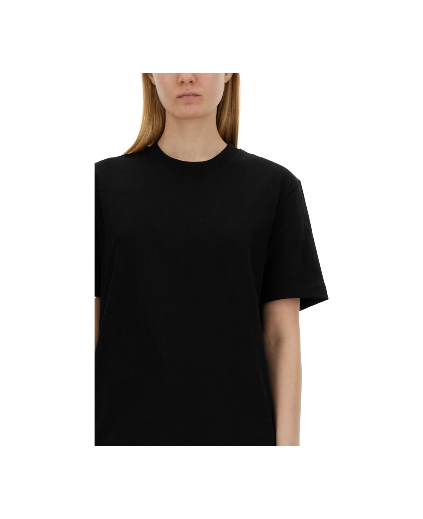 Helmut Lang T-shirt With Logo - BLACK
