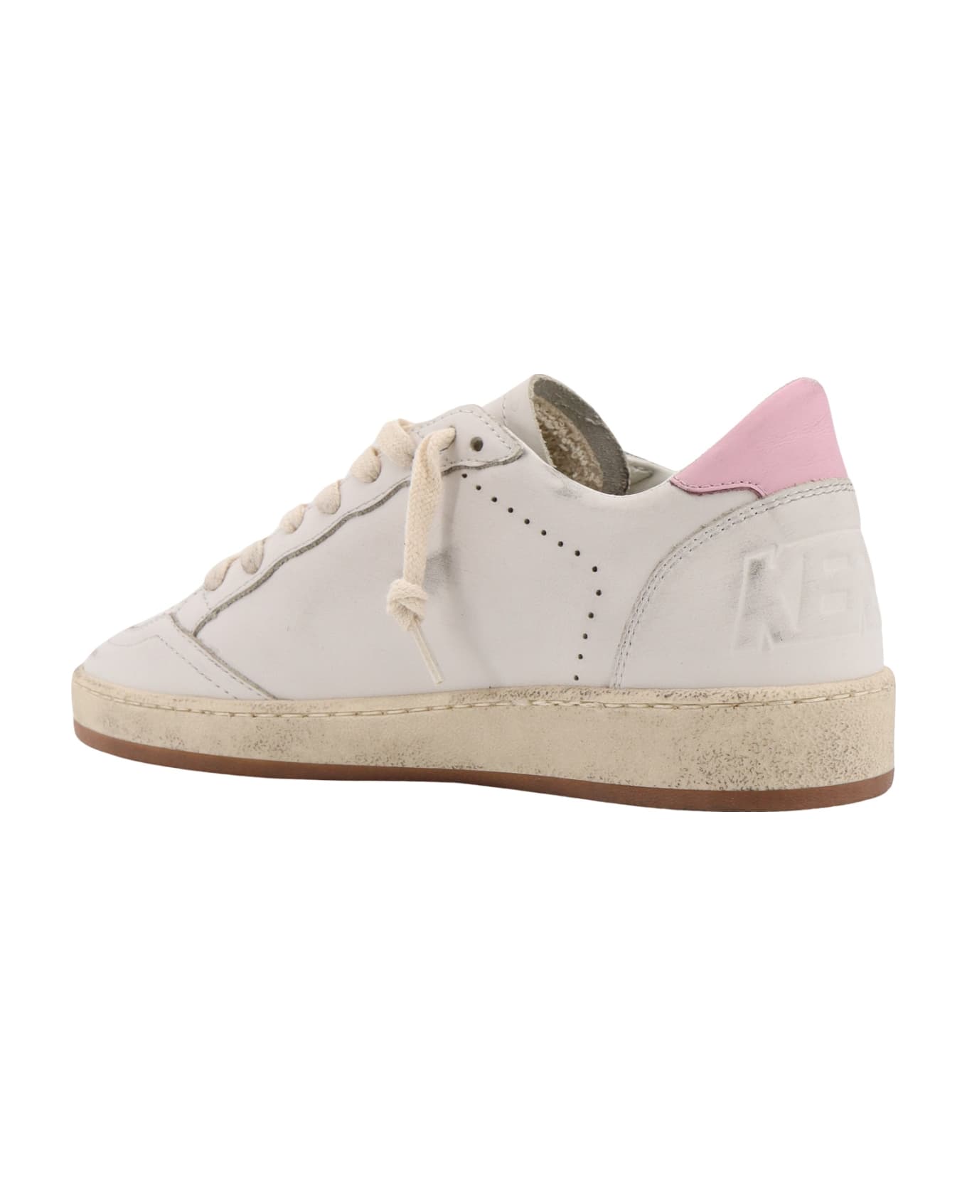 Golden Goose Ball-star Sneakers - White/platinum/orchid pink