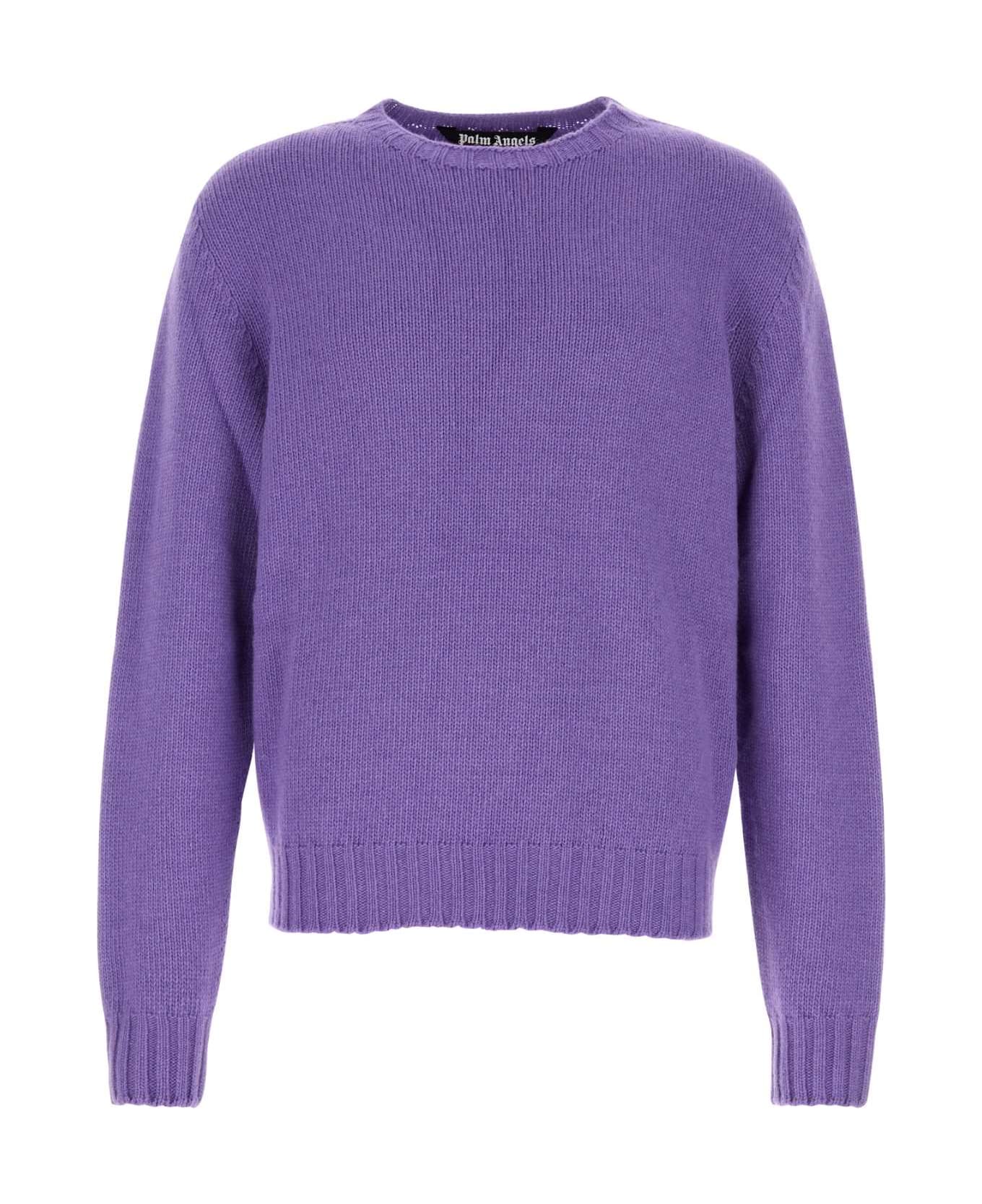 Palm Angels Purple Wool Blend Sweater - 3554