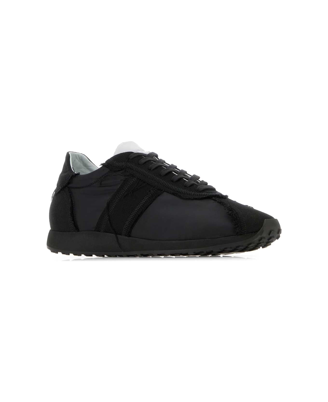The Row Black Fabric Mika Sneakers - BLACKLIGHTGREY