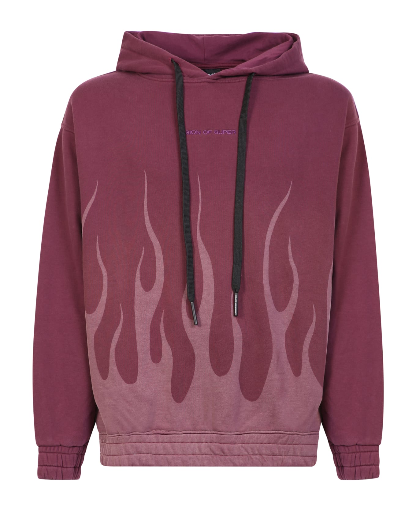 Vision of Super Corrosive Flames Hoodie - Bordeaux フリース