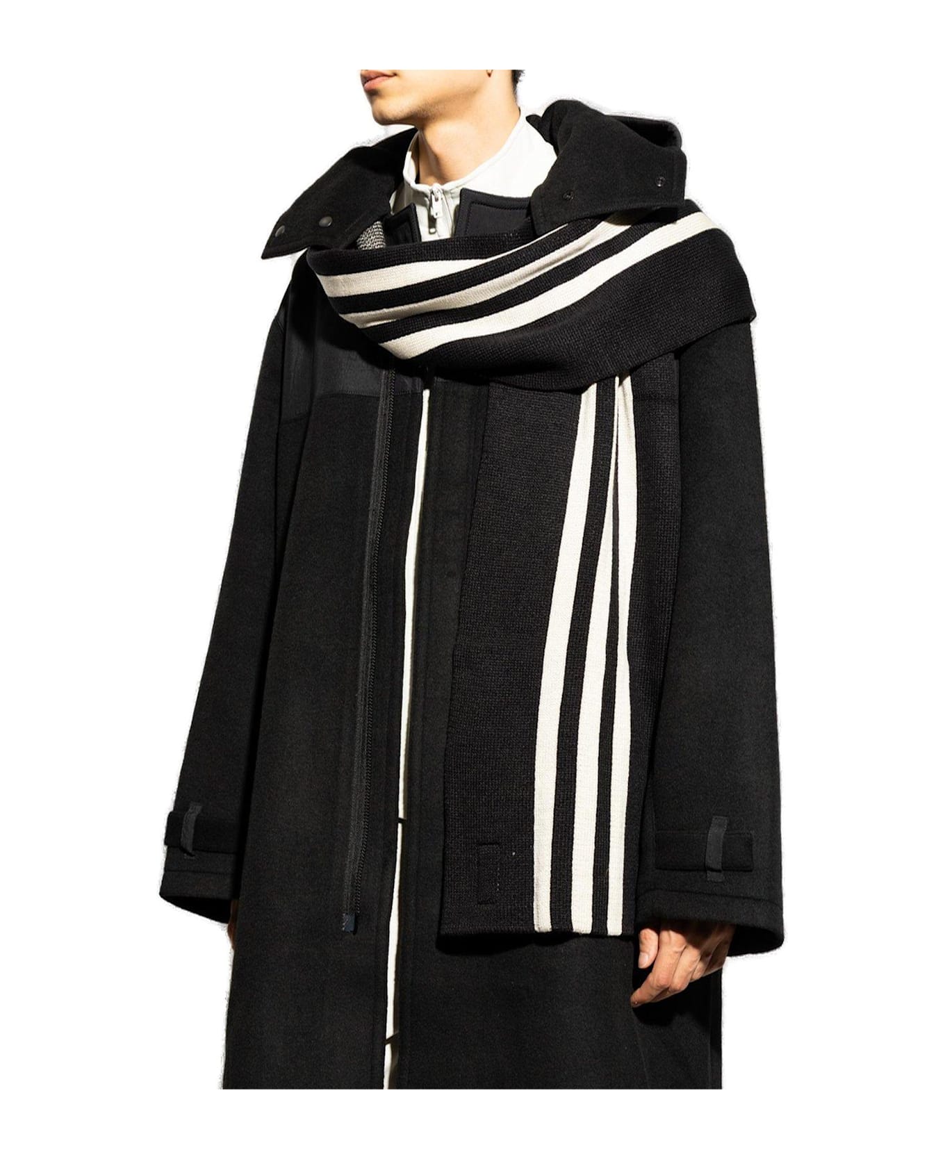 Y-3 Striped Scarf - Black